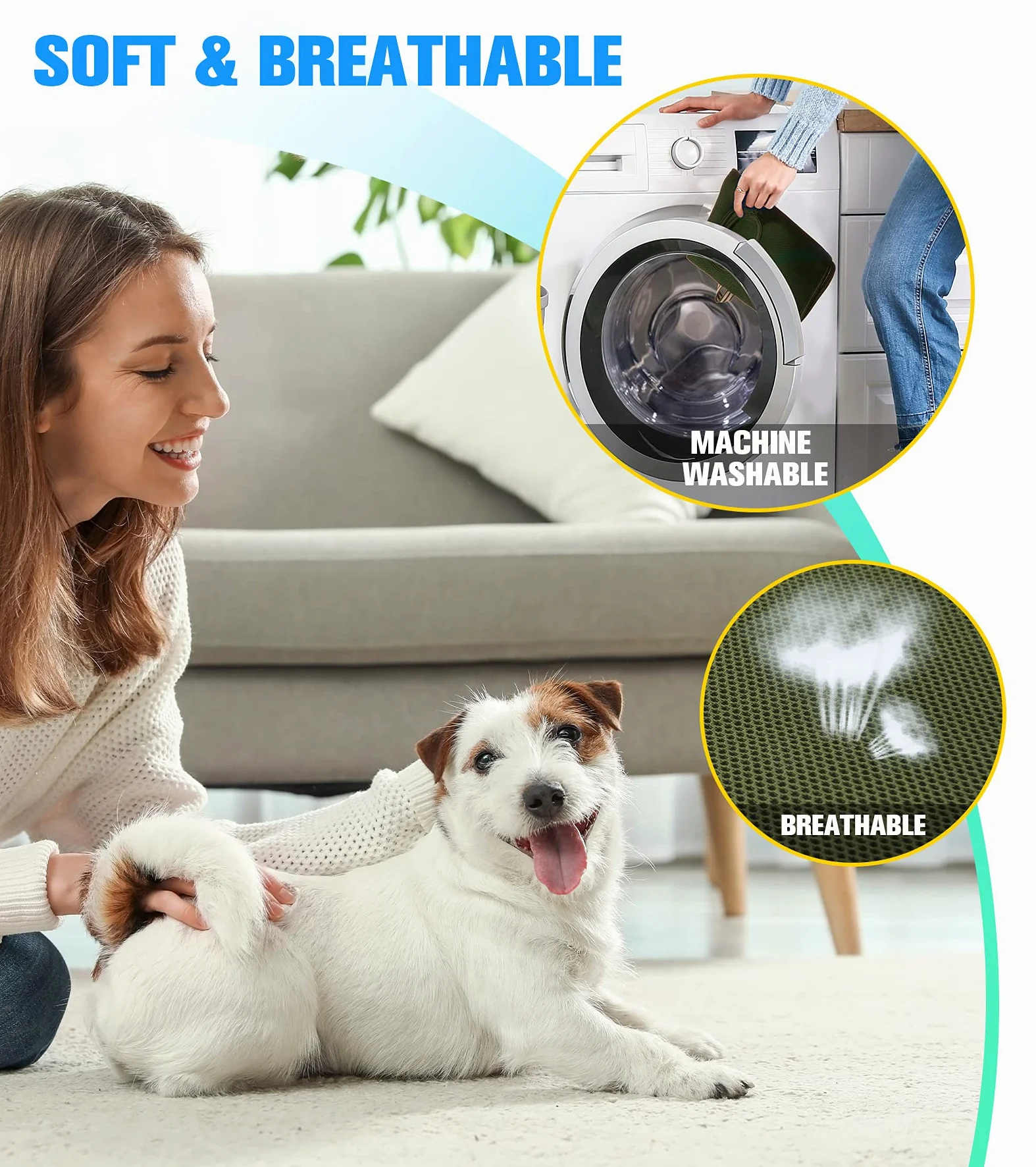 Kkiimatt Harnais hamac de toilettage 10 en 1 pour Animal Domestique avec Coupe-Ongles/Coupe-Ongles, Lime à Ongles, Peigne, Sac de retenue Respirant pour Chien, Aide de toilettage pour Chien pour