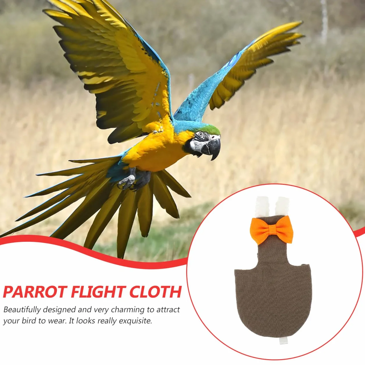 Couches Lavables pour Perroquets Respirantes Réutilisables Vêtements d'Oiseaux Protecteurs 2.36x0.20x4.72 Pouces