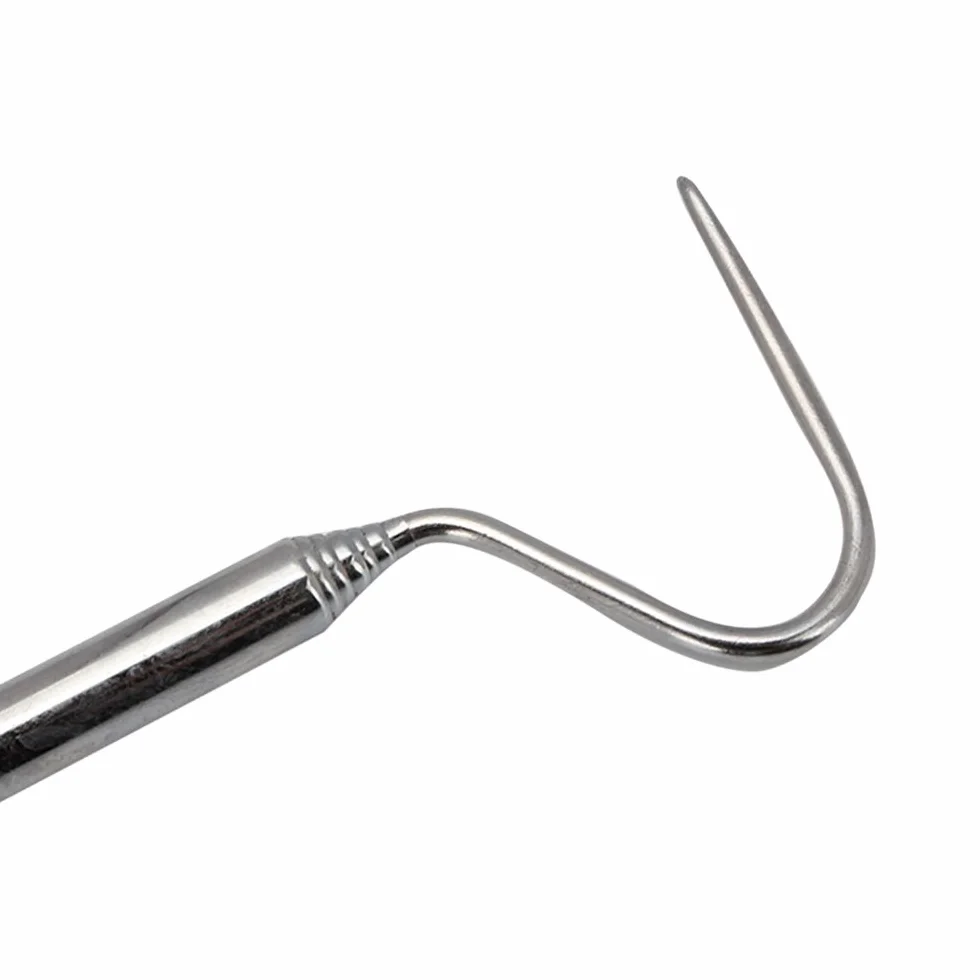Crochet pour Serpent Télescopique Acier Inoxydable Professionnel Fournitures de Reptile Argent
