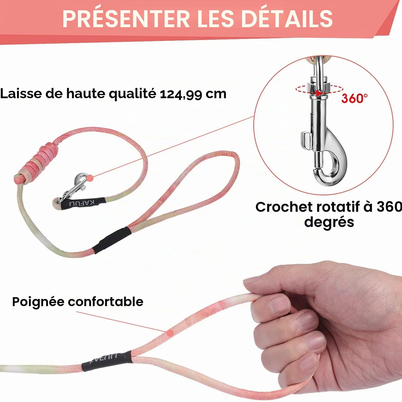 TIESOME Ensemble Harnais et Laisse pour Chat Anti-Fuite Réglable Orange