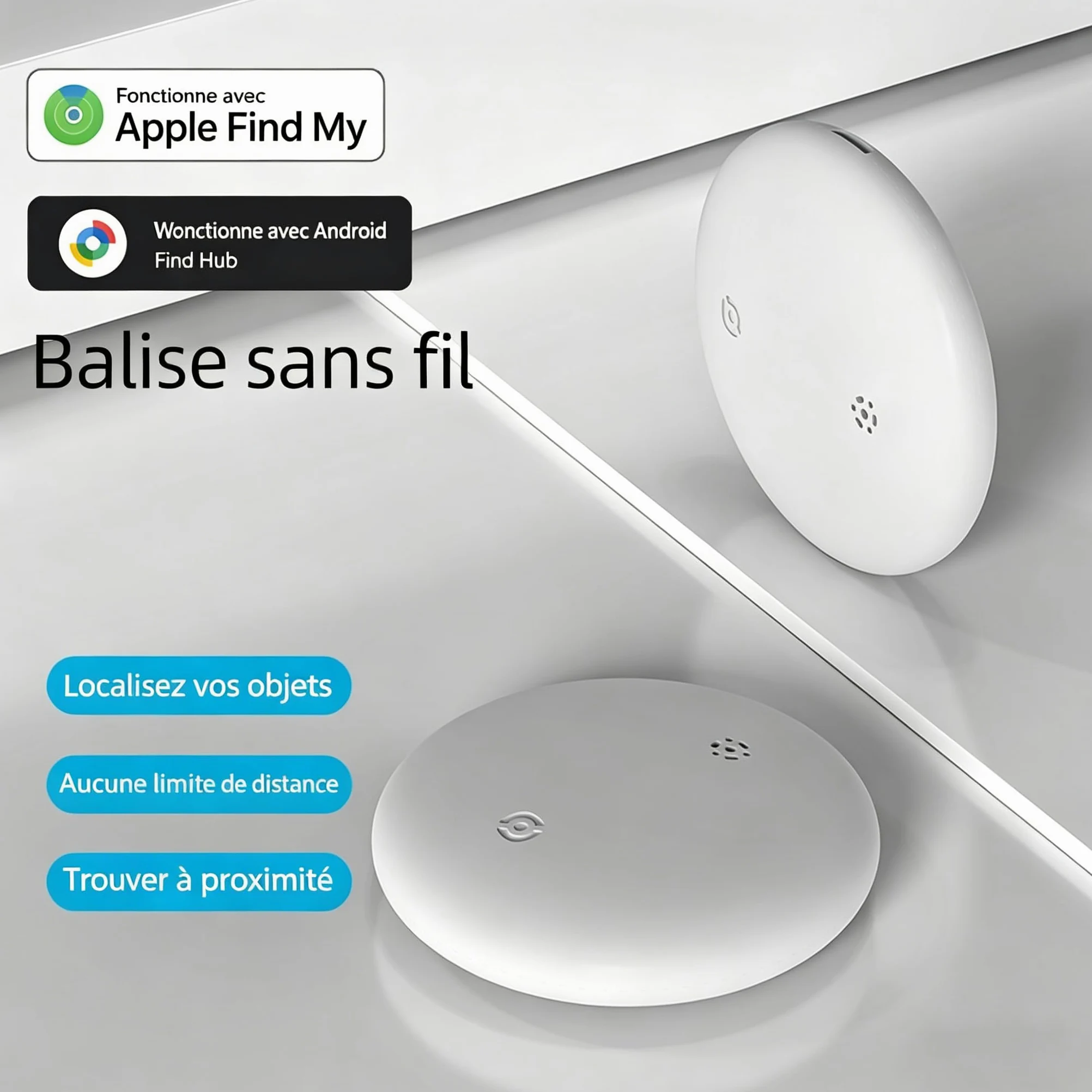 Vitivie GP90 - Tracker GPS précis sans abonnement (Apple)