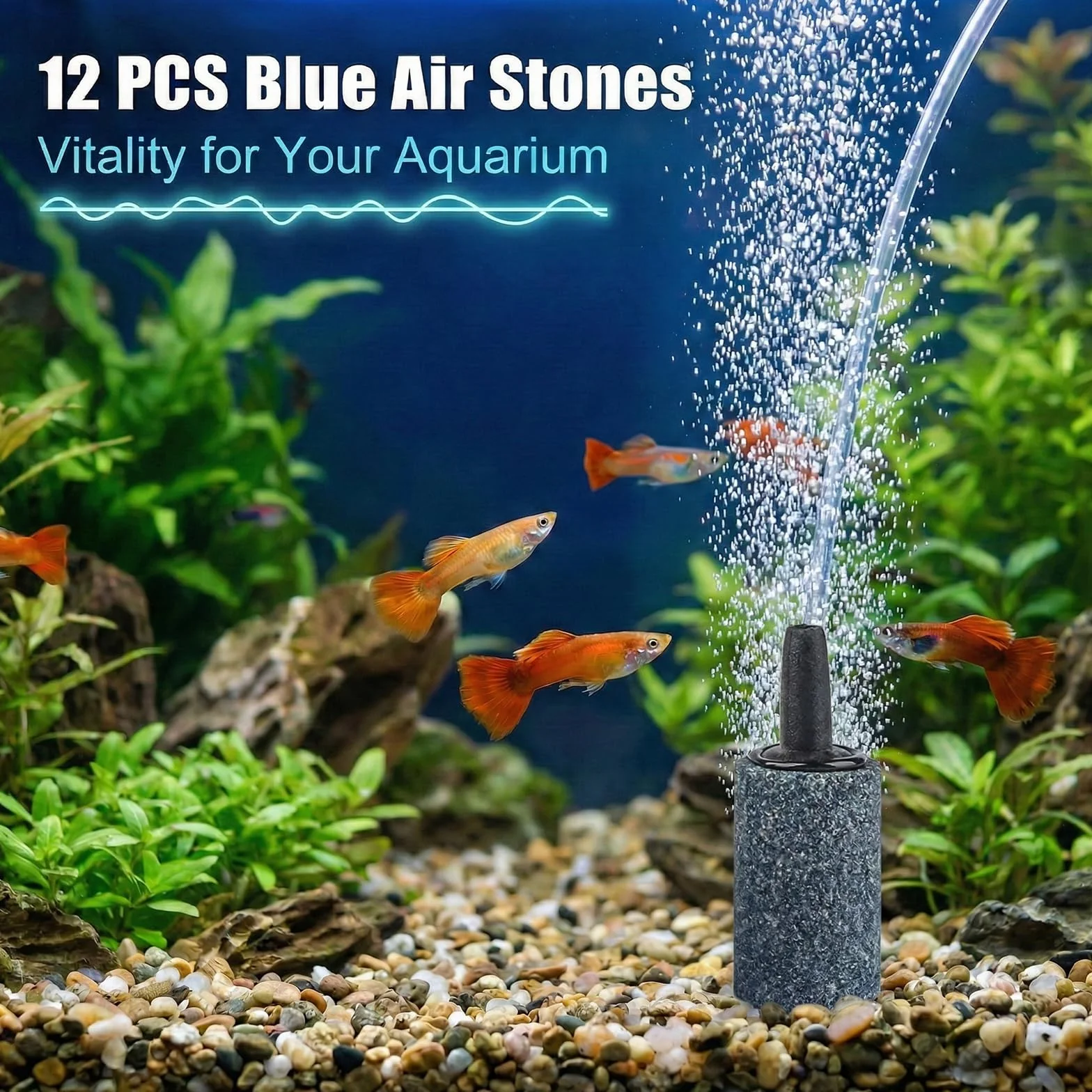 Pierres à air d'aquarium 2,5cm Diffuseur de bulles d'air Diffuseur d'oxygène pour pompes à air nano