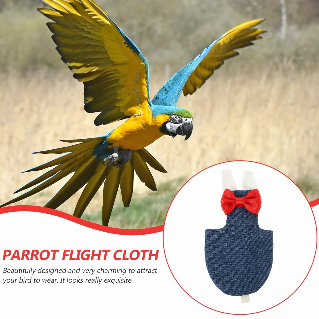 VANZACK Lot de 2 couches pour oiseaux perruches cockatiels en coton réglables avec sangle élastique protection intérieur extérieur