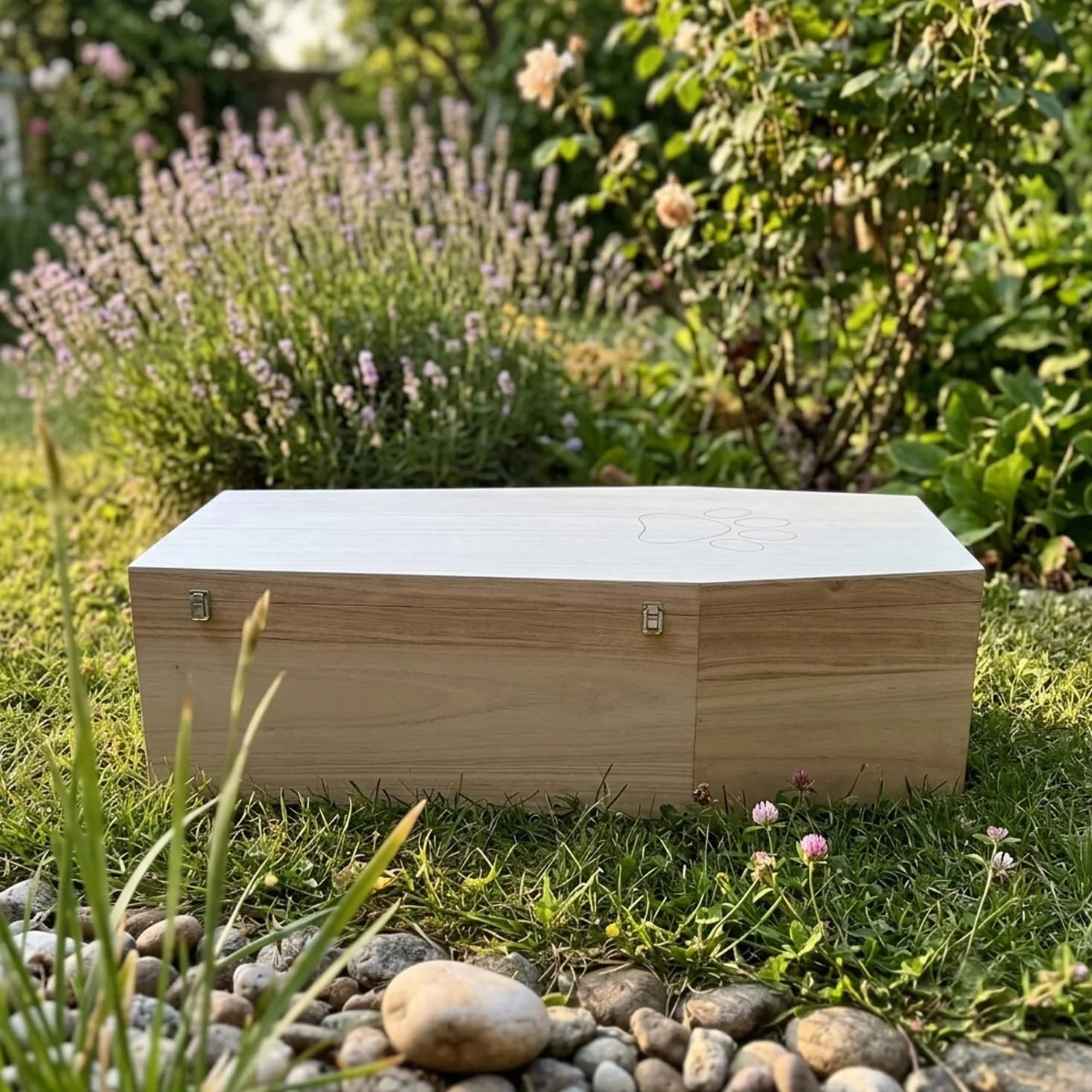 PrimoLiving Cercueil en bois naturel XXL pour grands animaux