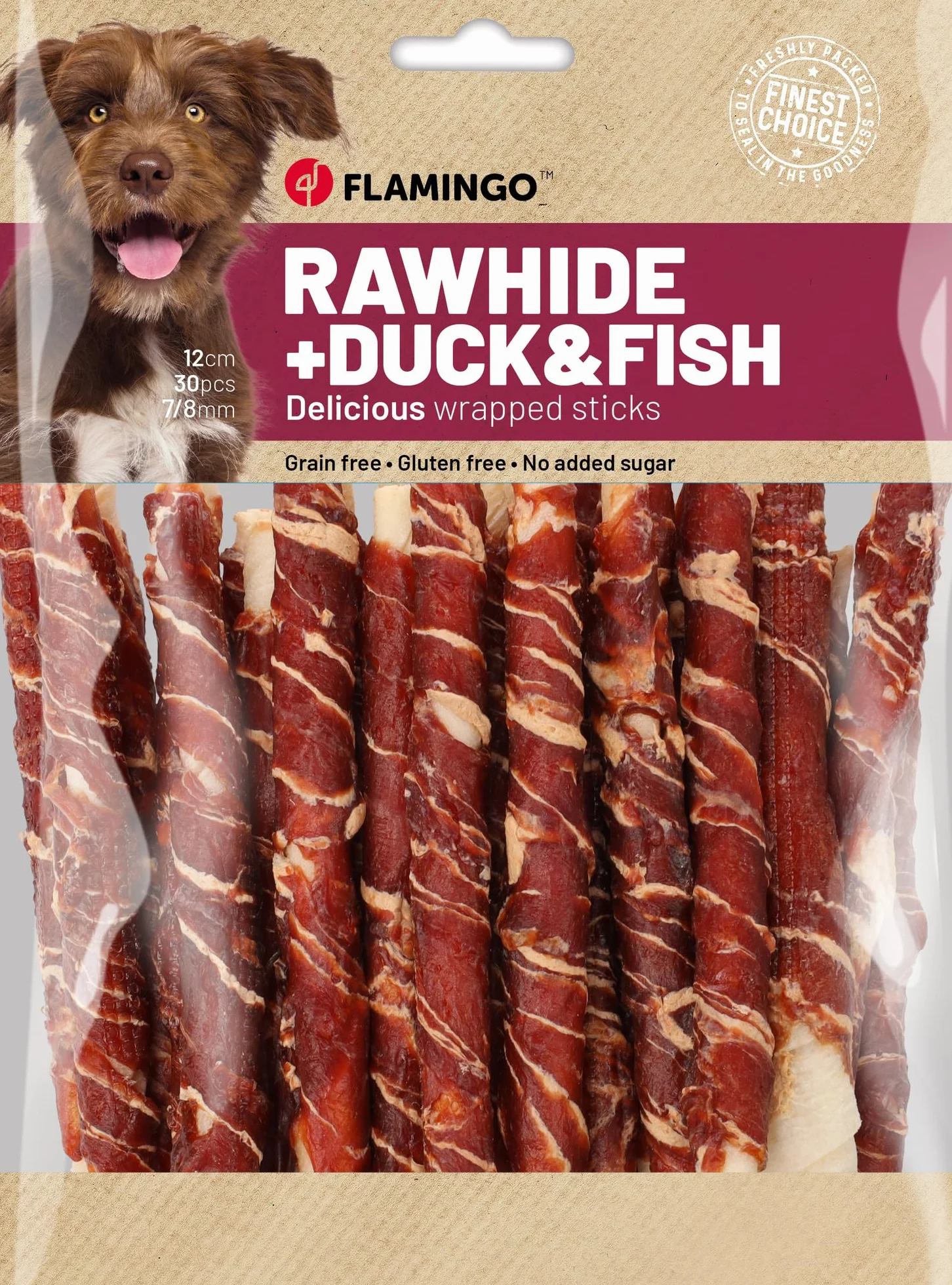R'Hide bâtonnets au Canard & cabillaud friandises pour Chien 12 cm Ø 7 mm 350 g sans Gluten sans céréales