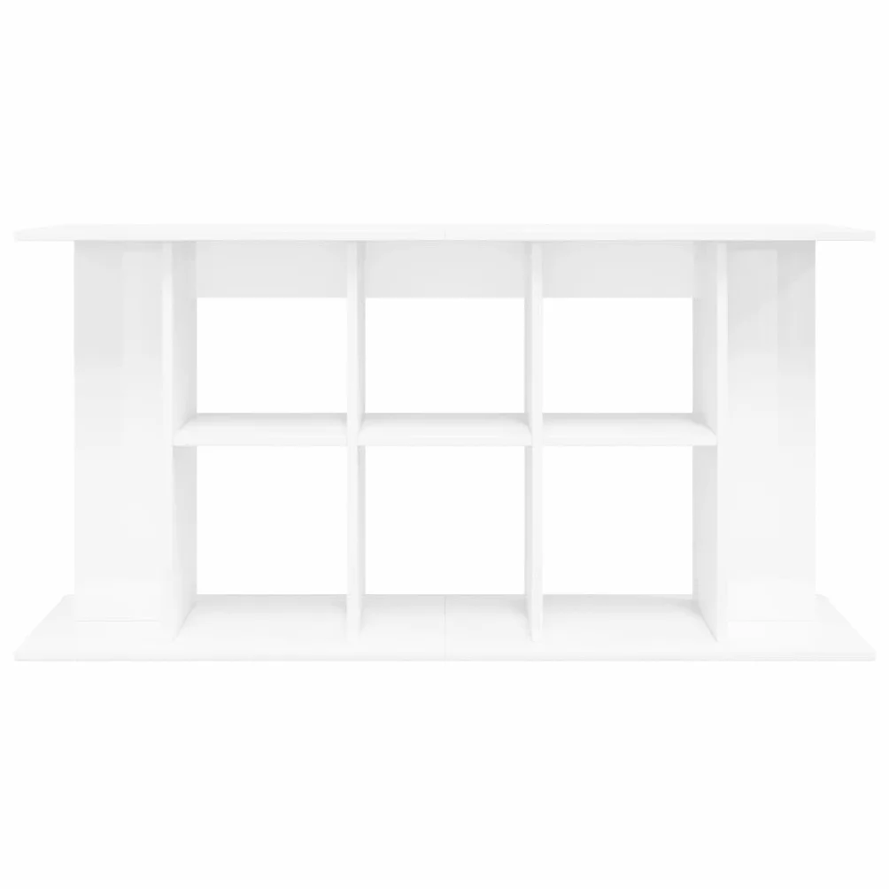 Support d'aquarium blanc brillant 120x40x60cm bois d'ingénierie