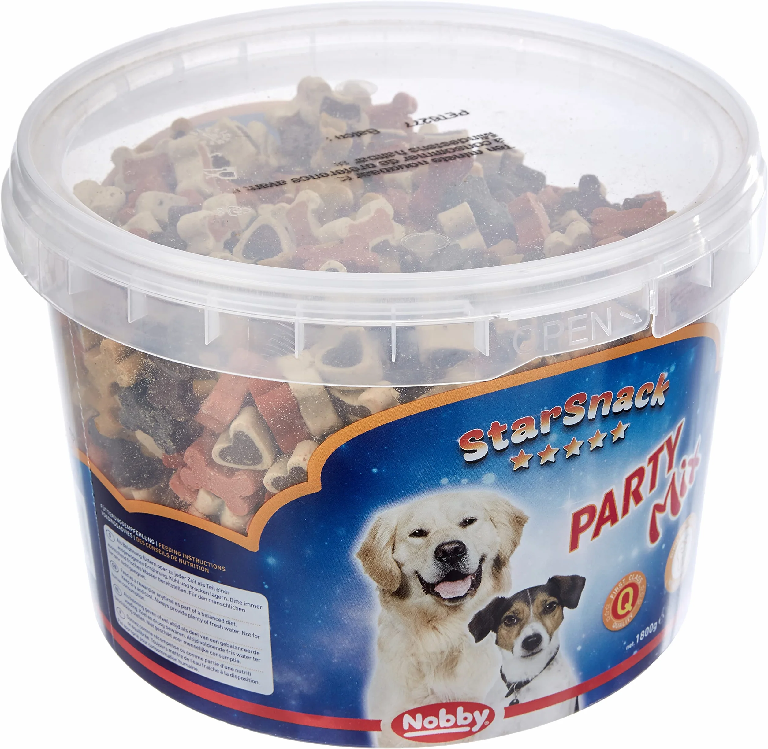 Nobby Friandise Seau Party Mix pour chien 1,8 Kg