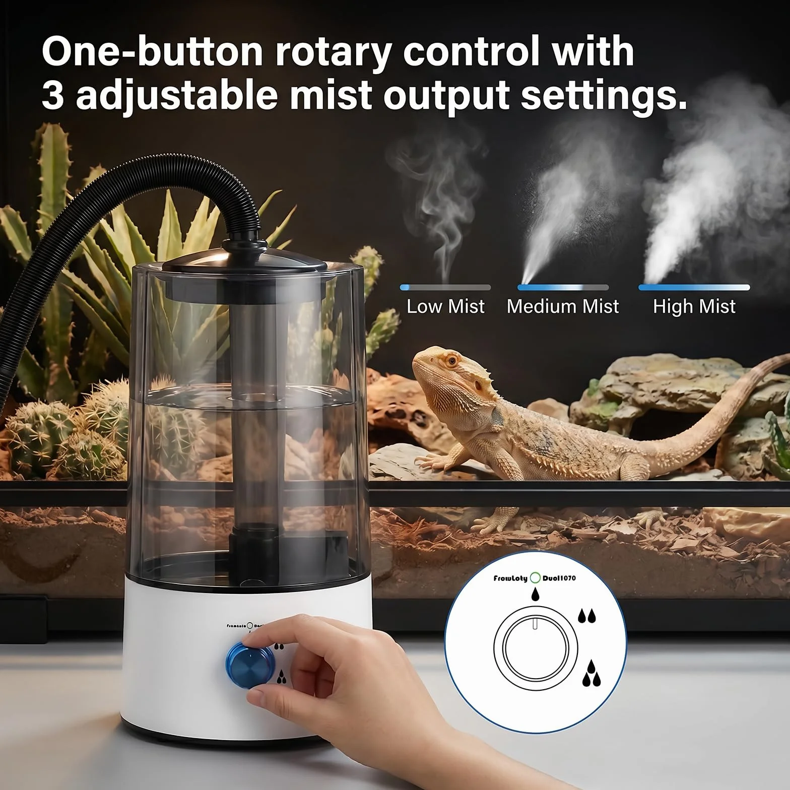 Humidificateur intelligent pour reptiles 4 l réglage taille pulvérisation trois niveaux