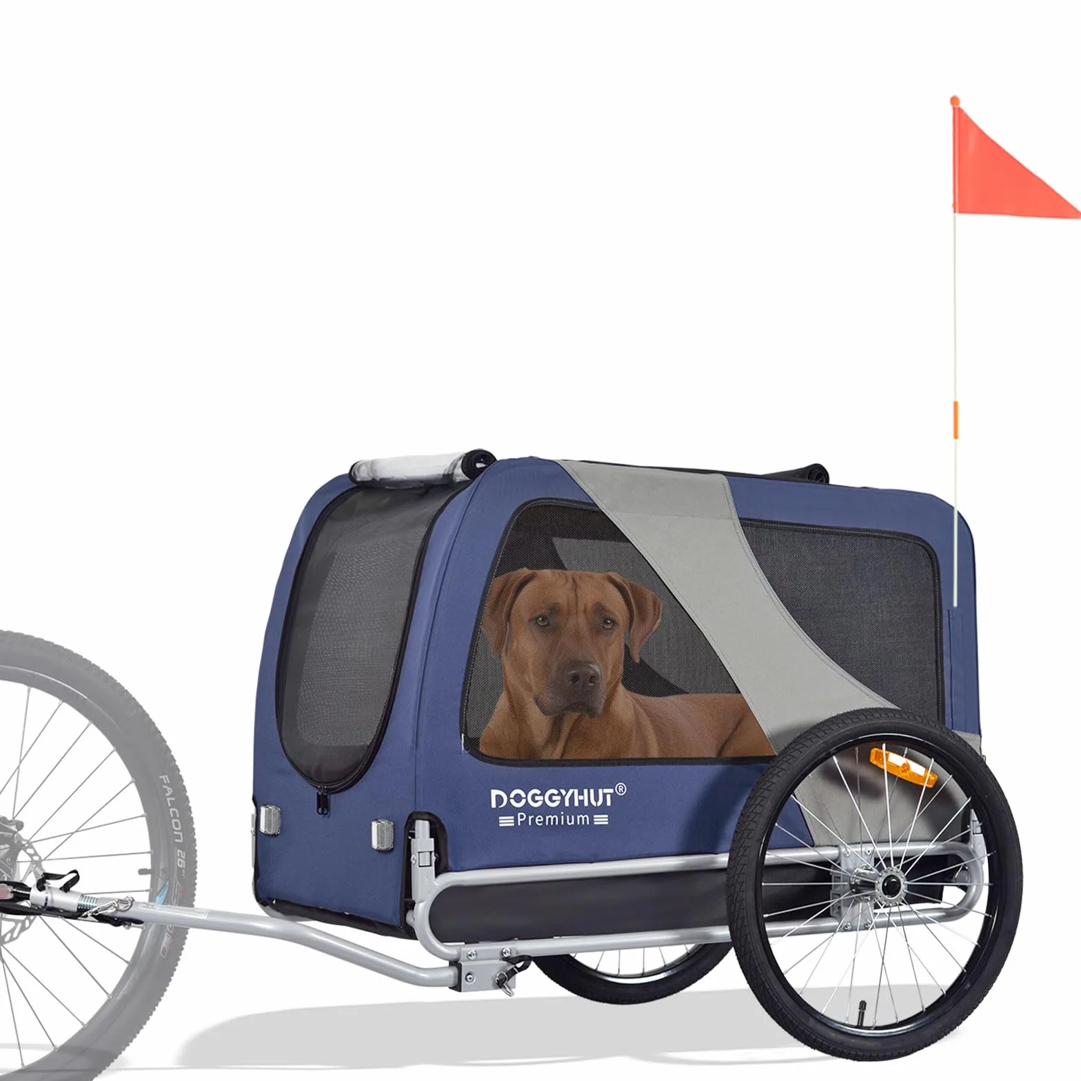 Remorque pour Chien 45 kg Doggyhut Premium XL Centre de Gravité Bas