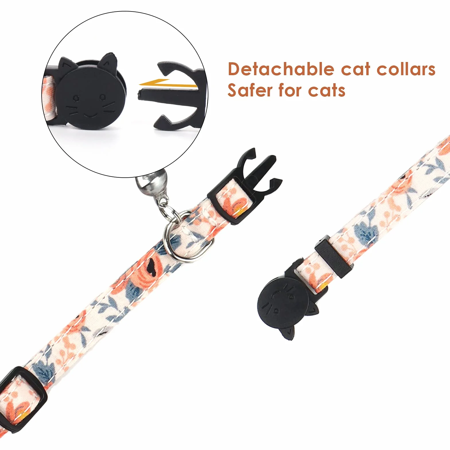 Colliers pour chats avec cloches Collier papillon amovible Bandana 2 pièces pour chat et chien