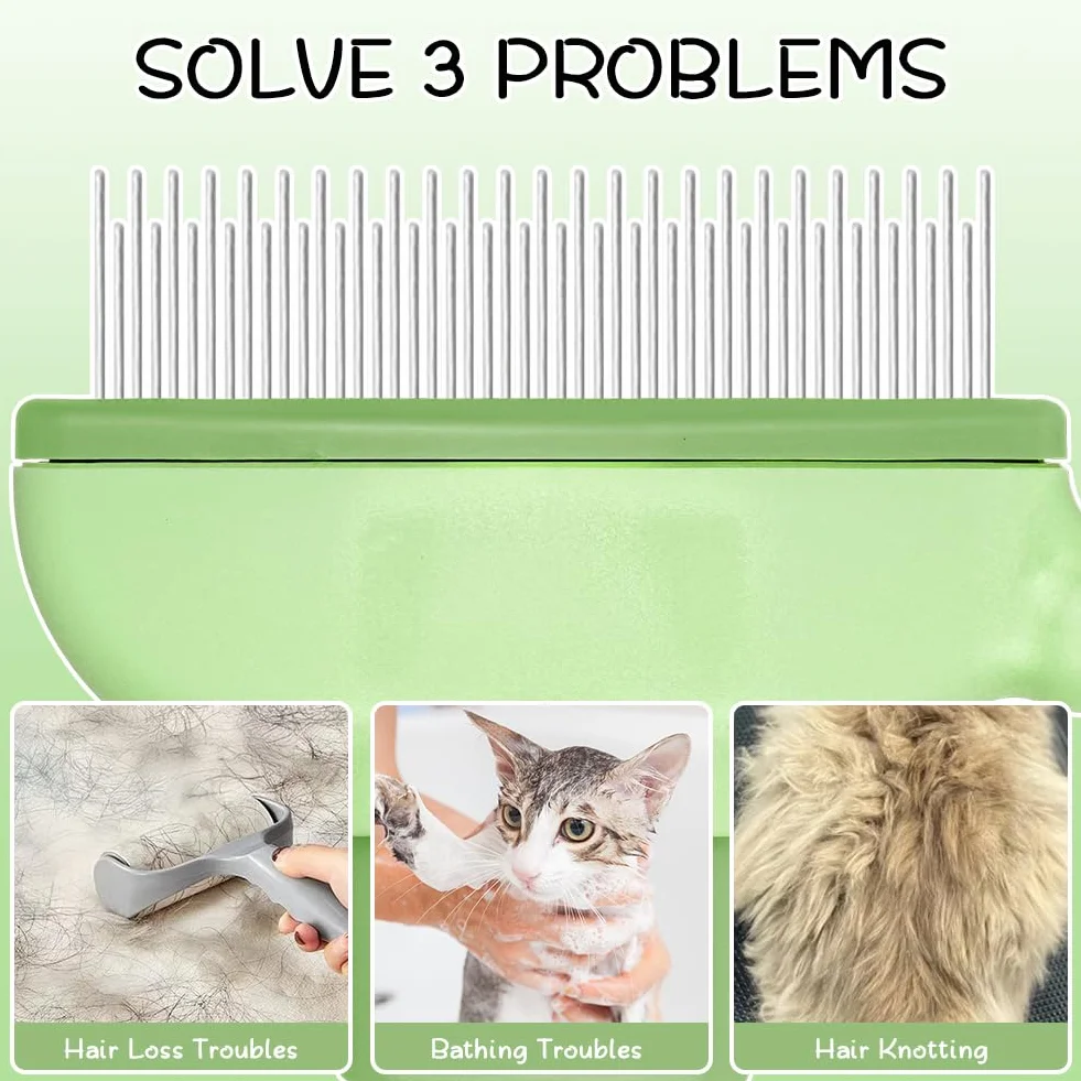 OFFCUP Peigne Autonettoyant pour Chats, Peigne de Toilettage avec Libération Bouton