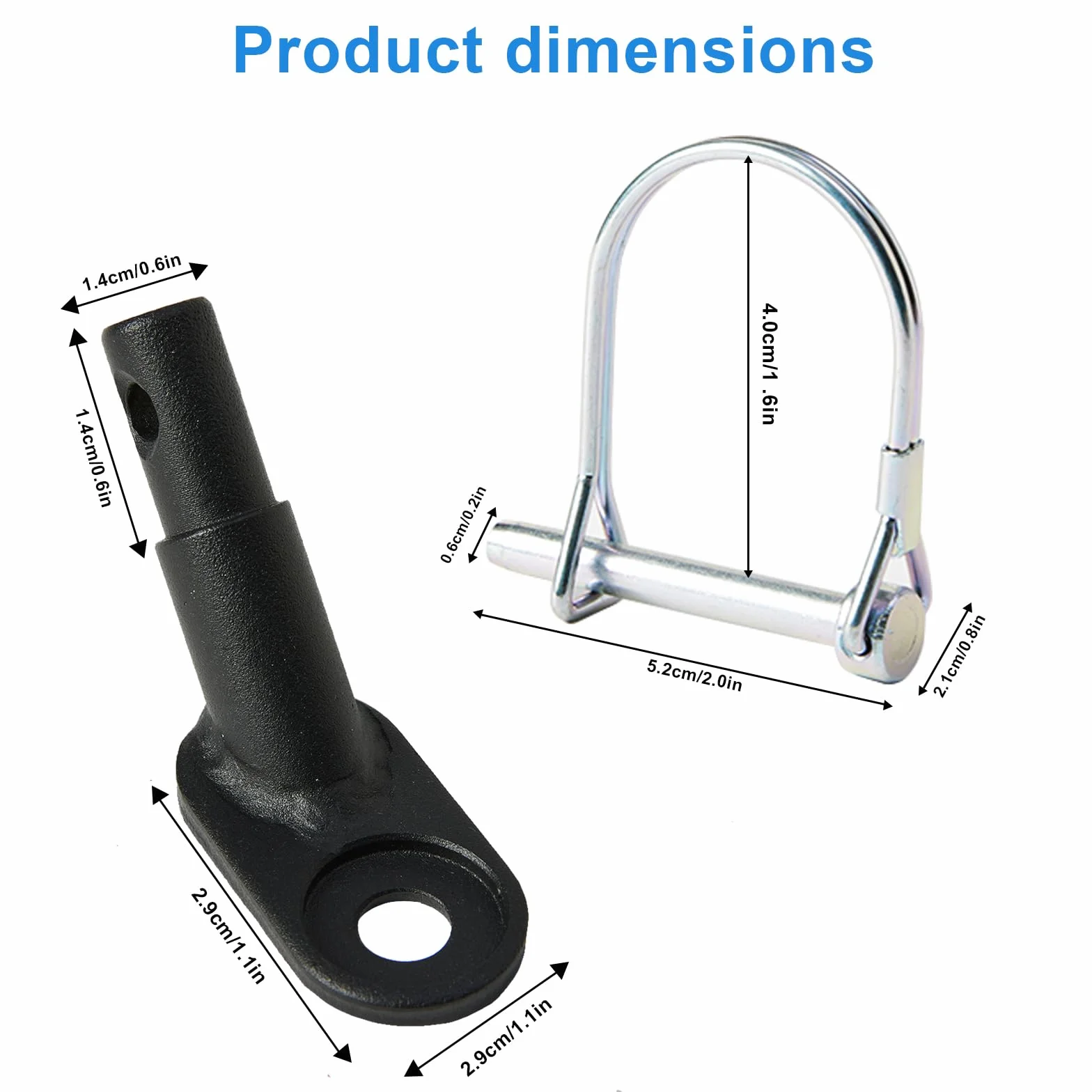 Attelage de remorque de vélo avec goupille de sécurité - Adaptateur pour chien