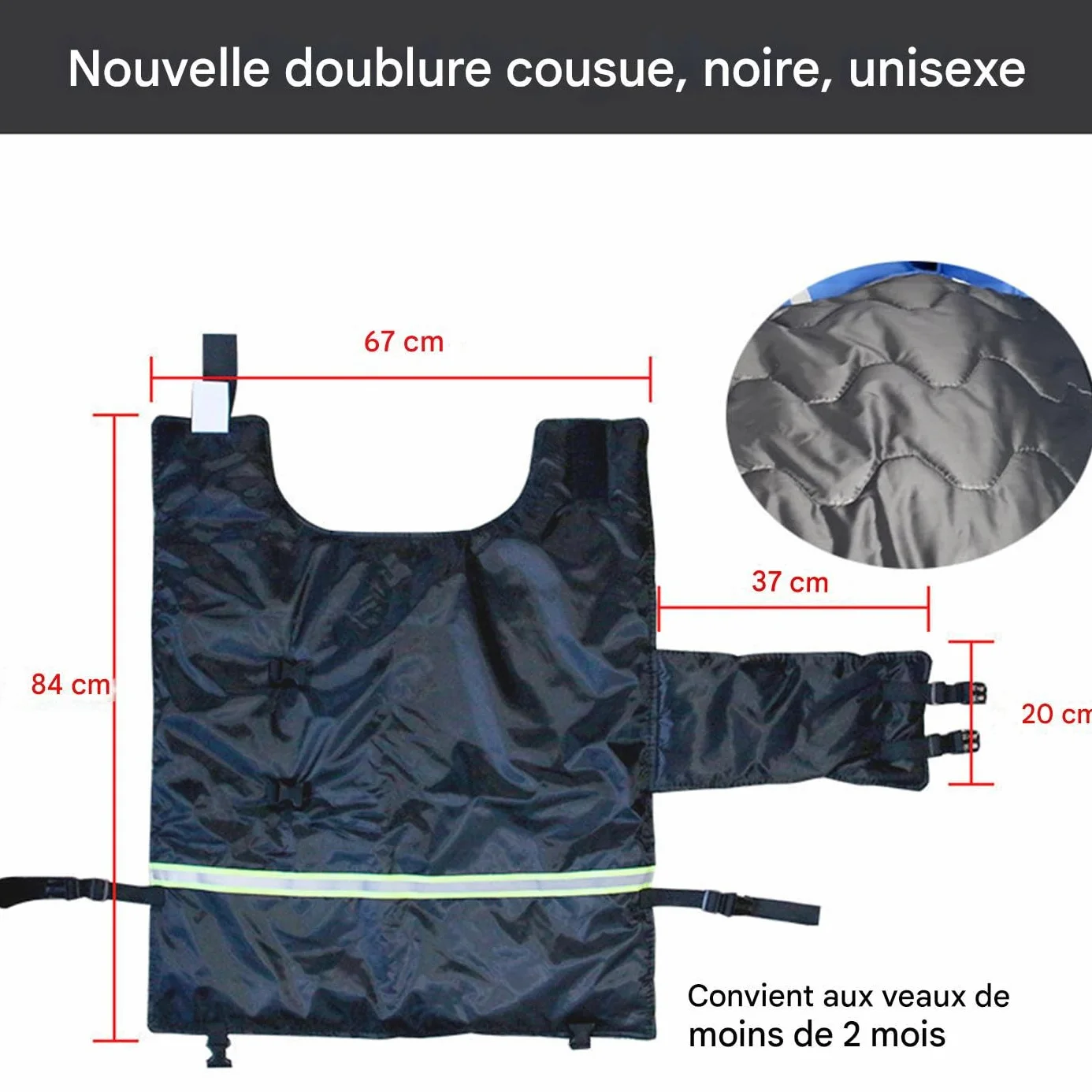 Veste Imperméable Coupe-Vent pour Veau, Couverture Chauffante Hiver Extérieur Bétail Vaches