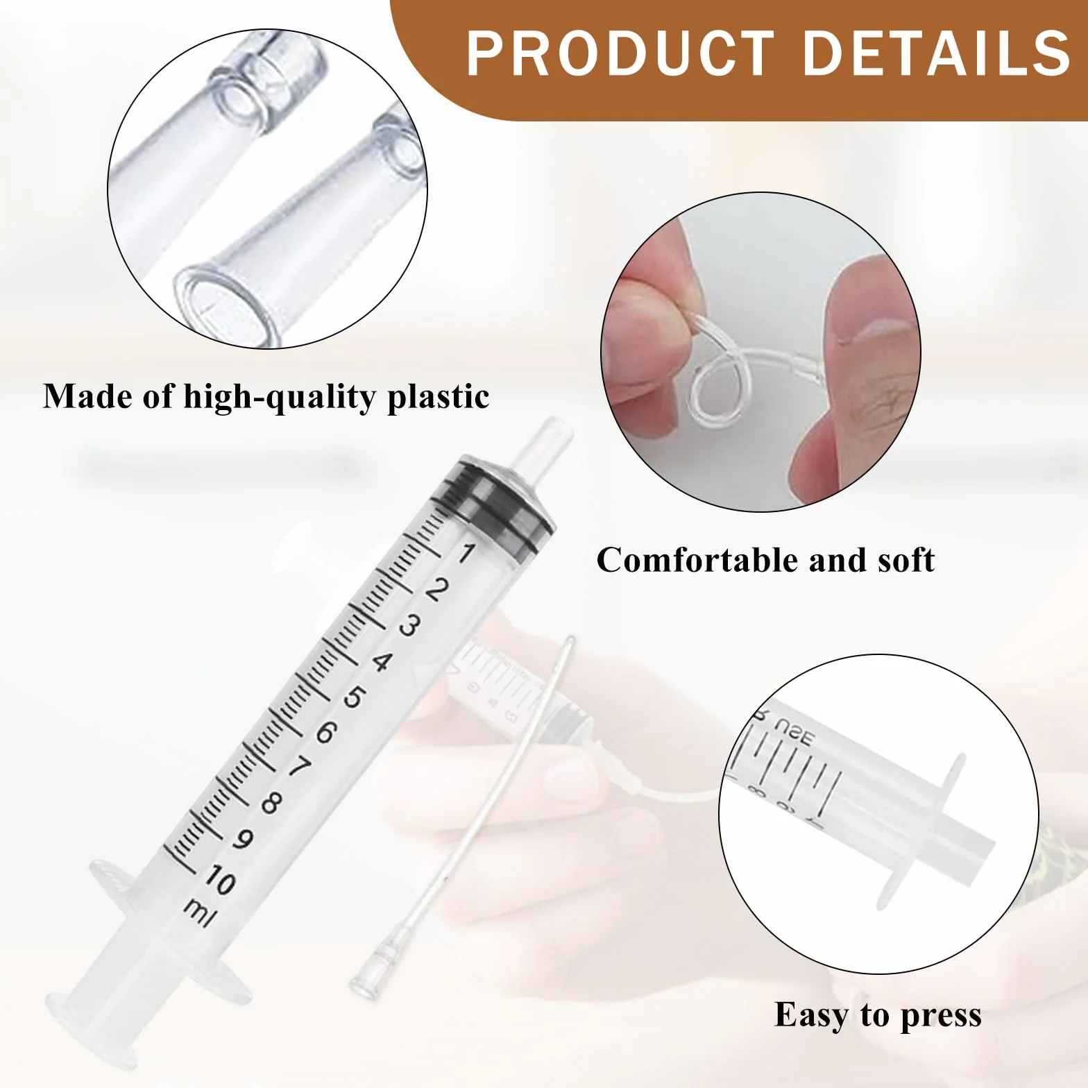 Kit d’alimentation pour bébé oiseau – seringue 10 ml avec tubes – accessoires pour perruches, perroquets, pigeons