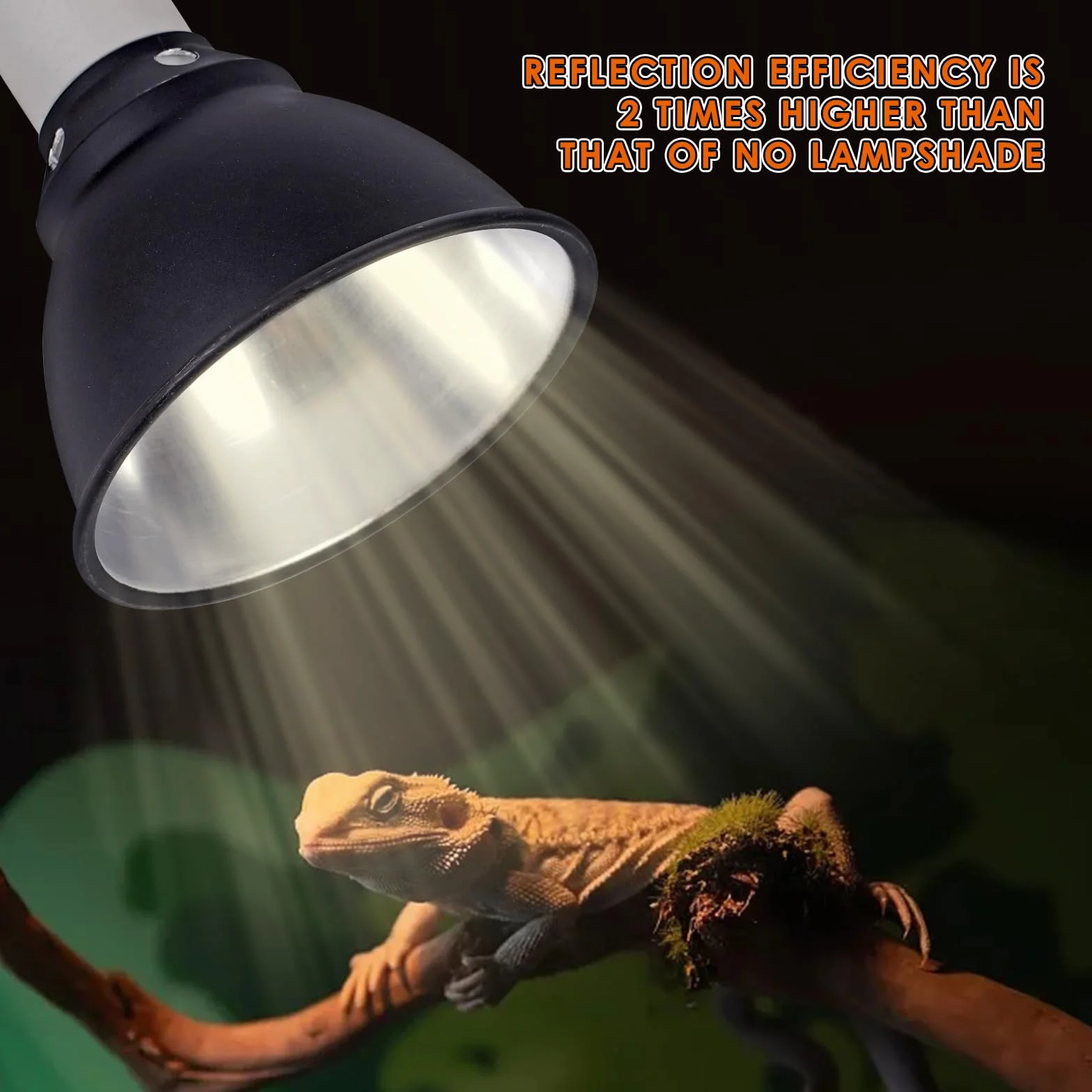 Support de lampe chauffante E27 Dôme profond Clip 5,5 pouces Chauffe-tortue Réservoir reptiles Protection filet