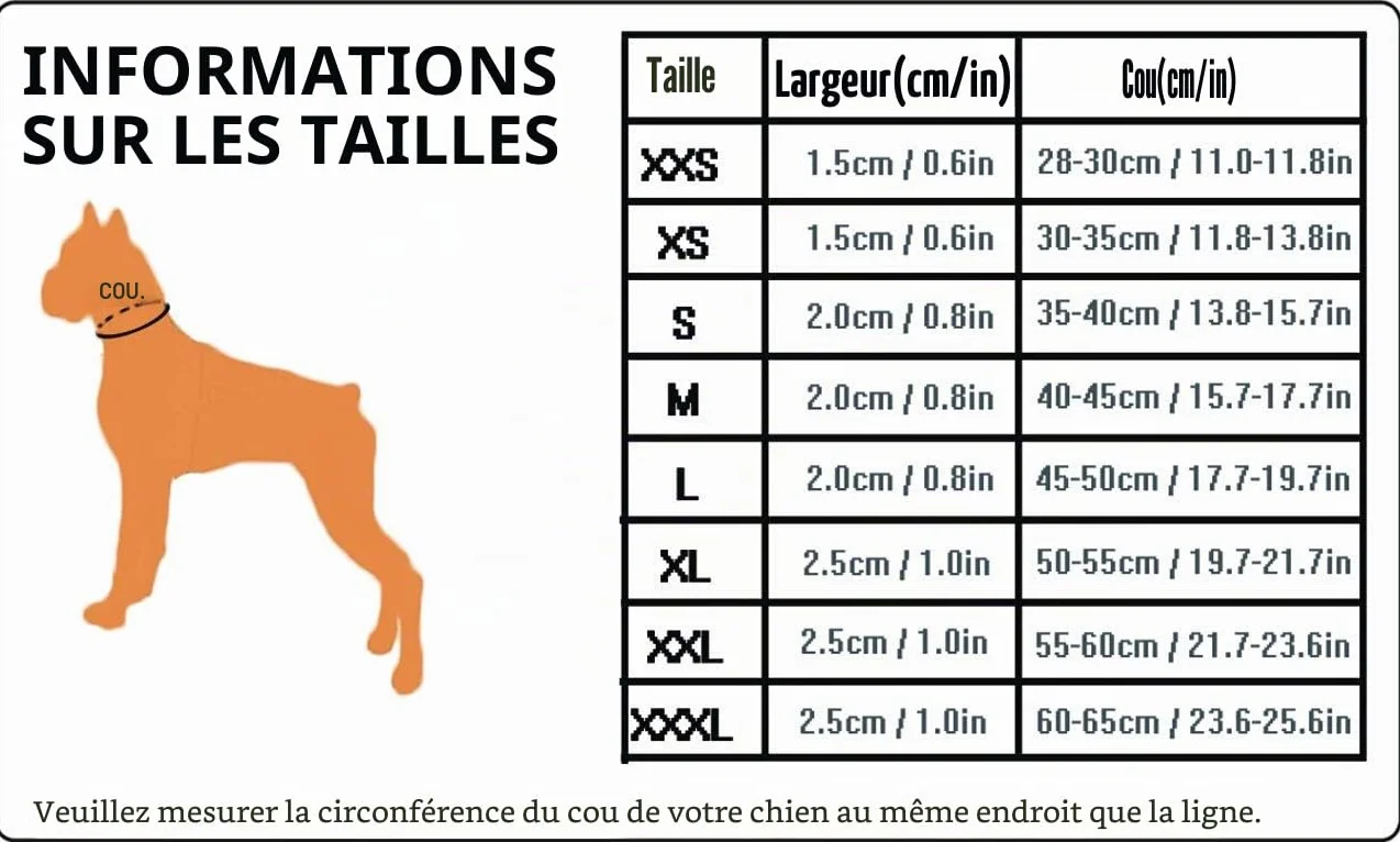 TRUE LOVE Collier de Chien Réfléchissant Réglable Nylon Solide Confort Pet Classic TLC5011 Orange S