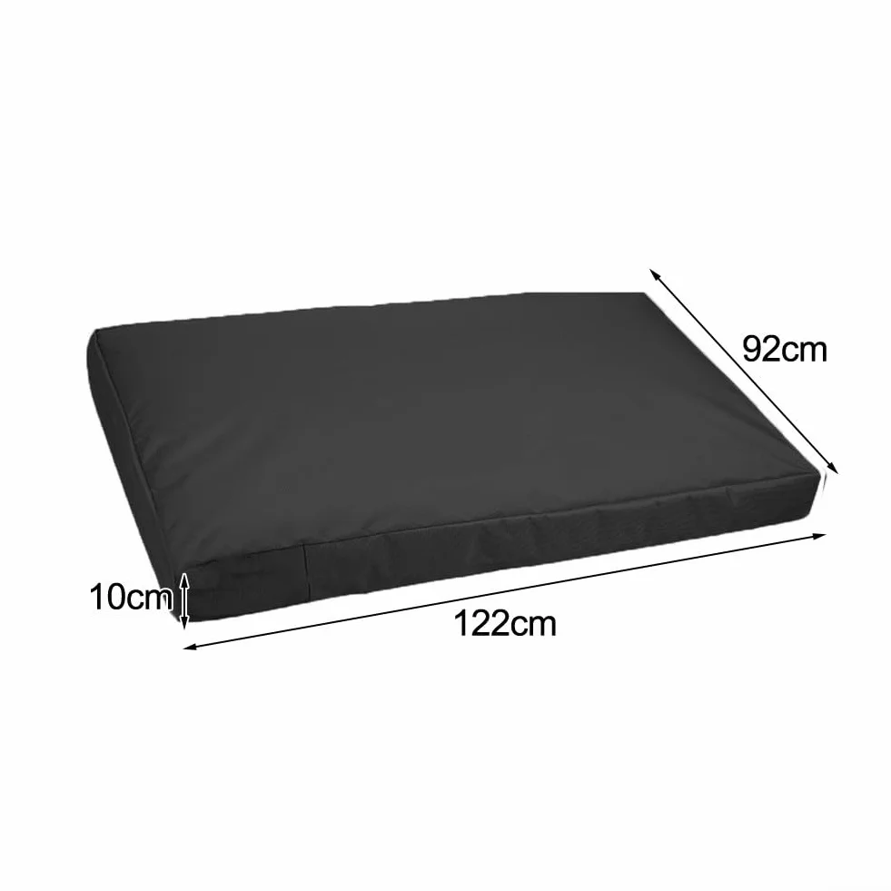 Housse imperméable pour lit de chien 122 x 92 x 10 cm noir amovible lavable fermeture éclair