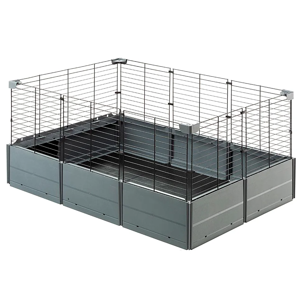 Cage Modulable Ouverte pour Cochons d'Inde MULTIPLA OPEN, en Grillage Métallique et Plastique Recyclé