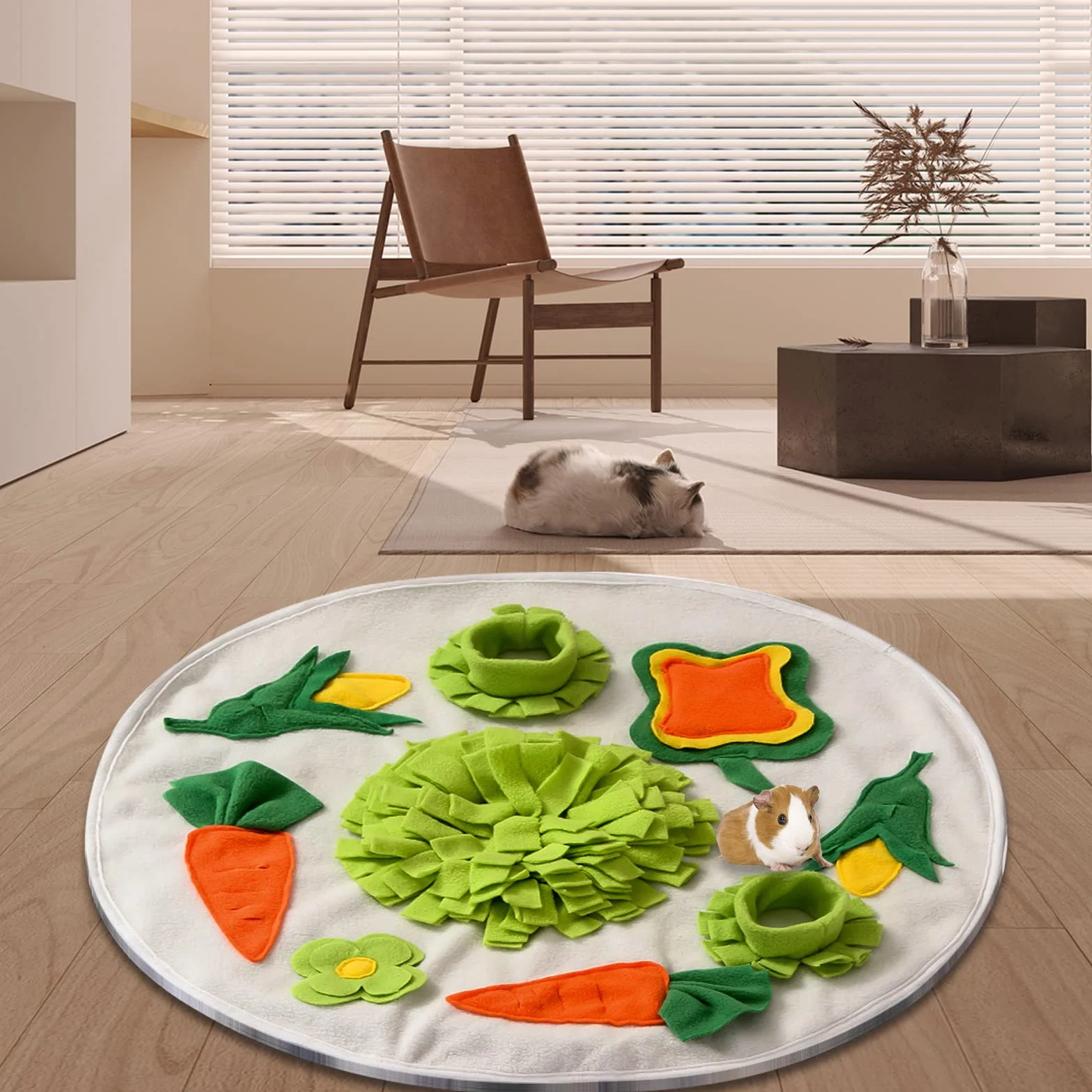 Tapis à renifler lavable pliable pour cochon d'Inde, lapin, entraînement odeur