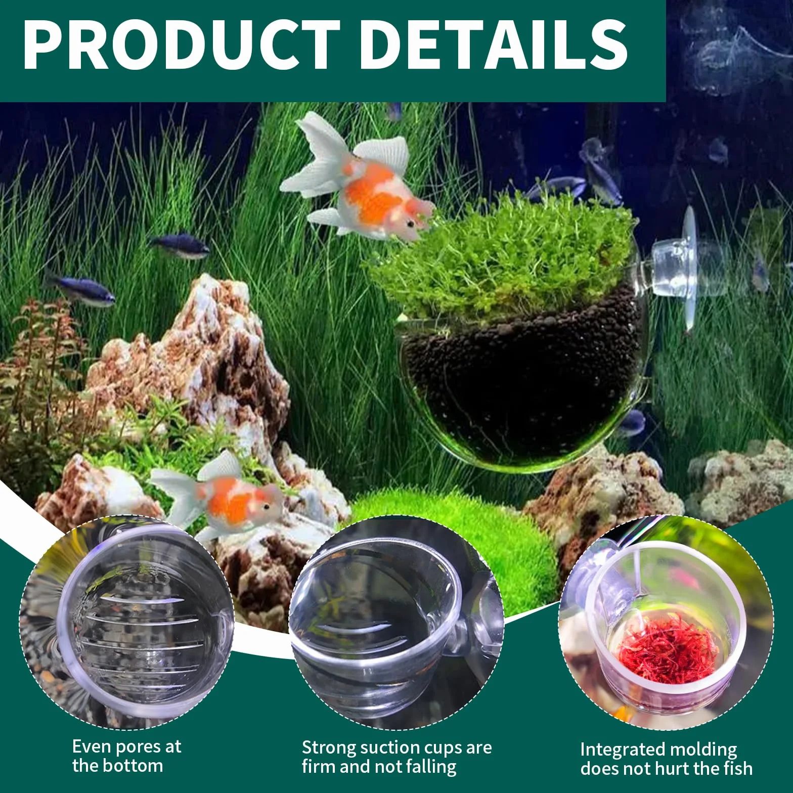 Lot de 10 Plante Aquarium Pots Holder avec Ventouses, Support en Acrylique Aquarium Cup Mini Fish Tank Decoration pour Plantes Accessoires Transparent