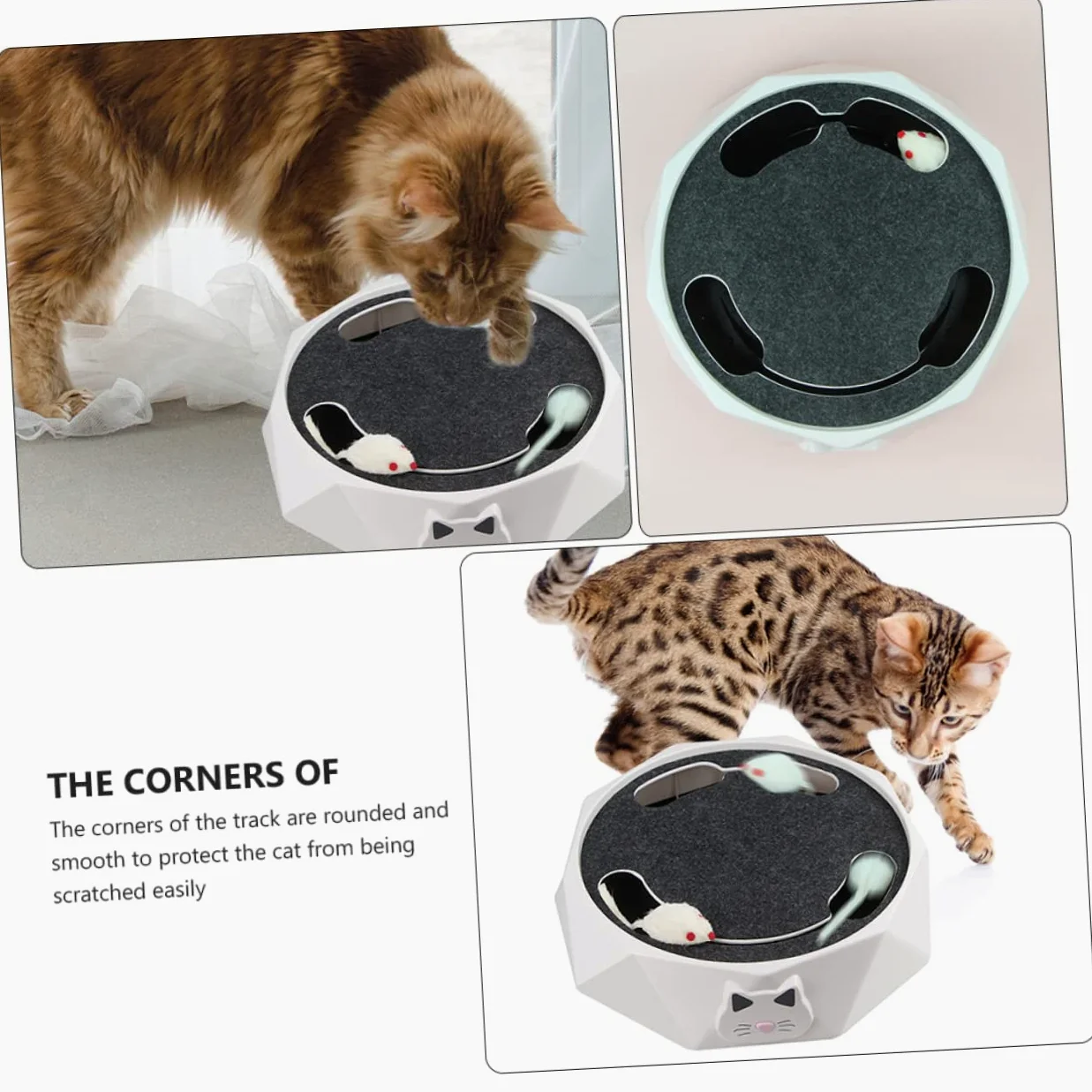 Toddmomy Jouet Interactif Automatique pour Chat Souris Électronique Blanche en Abs, Fonctionnant sur 3 Piles AA, Portable pour Exercice et Amusement des Chatons