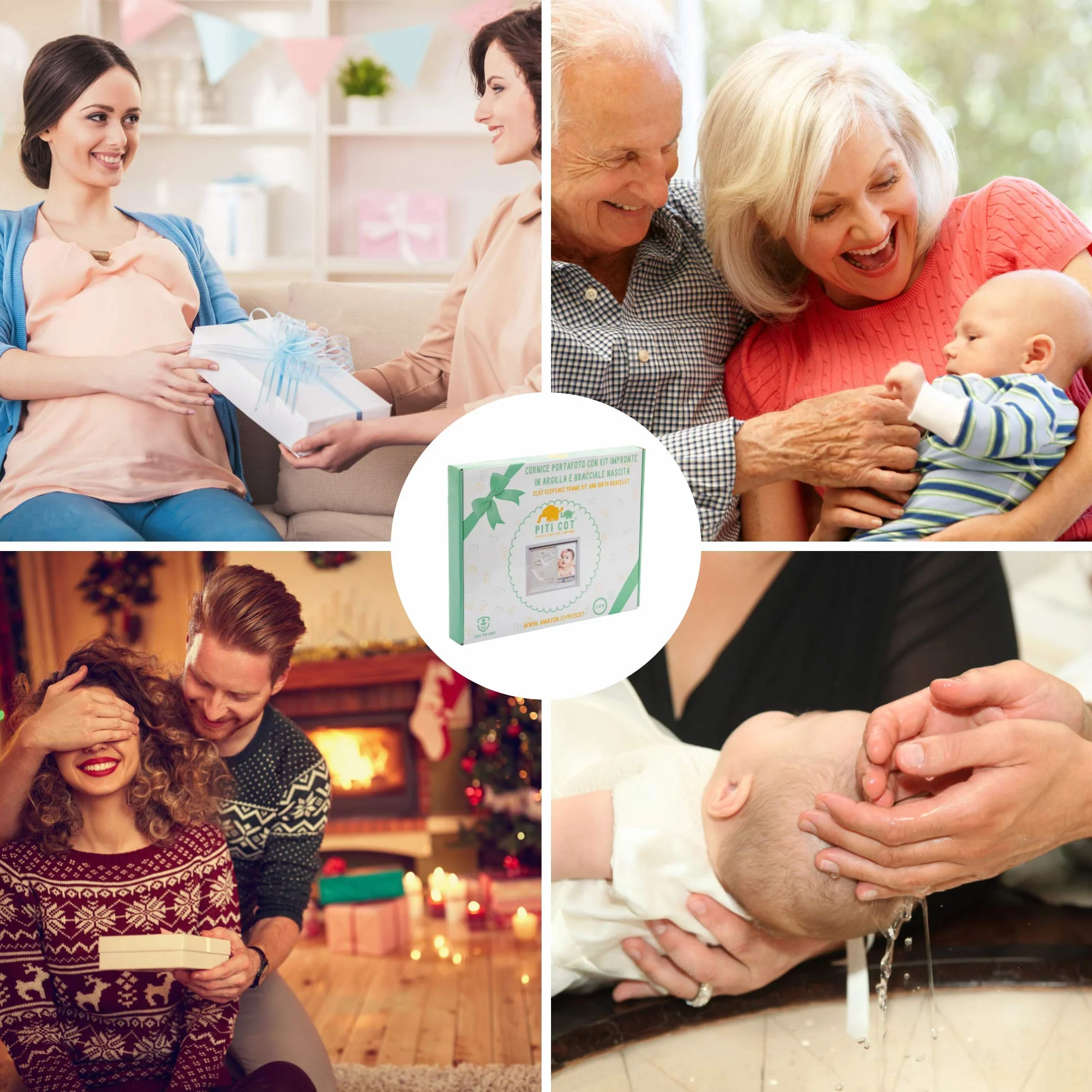 PITI COT Cadre Empreintes Bébé Kit Naissance Personnalisé Lettres Nombres Porte Bracelet