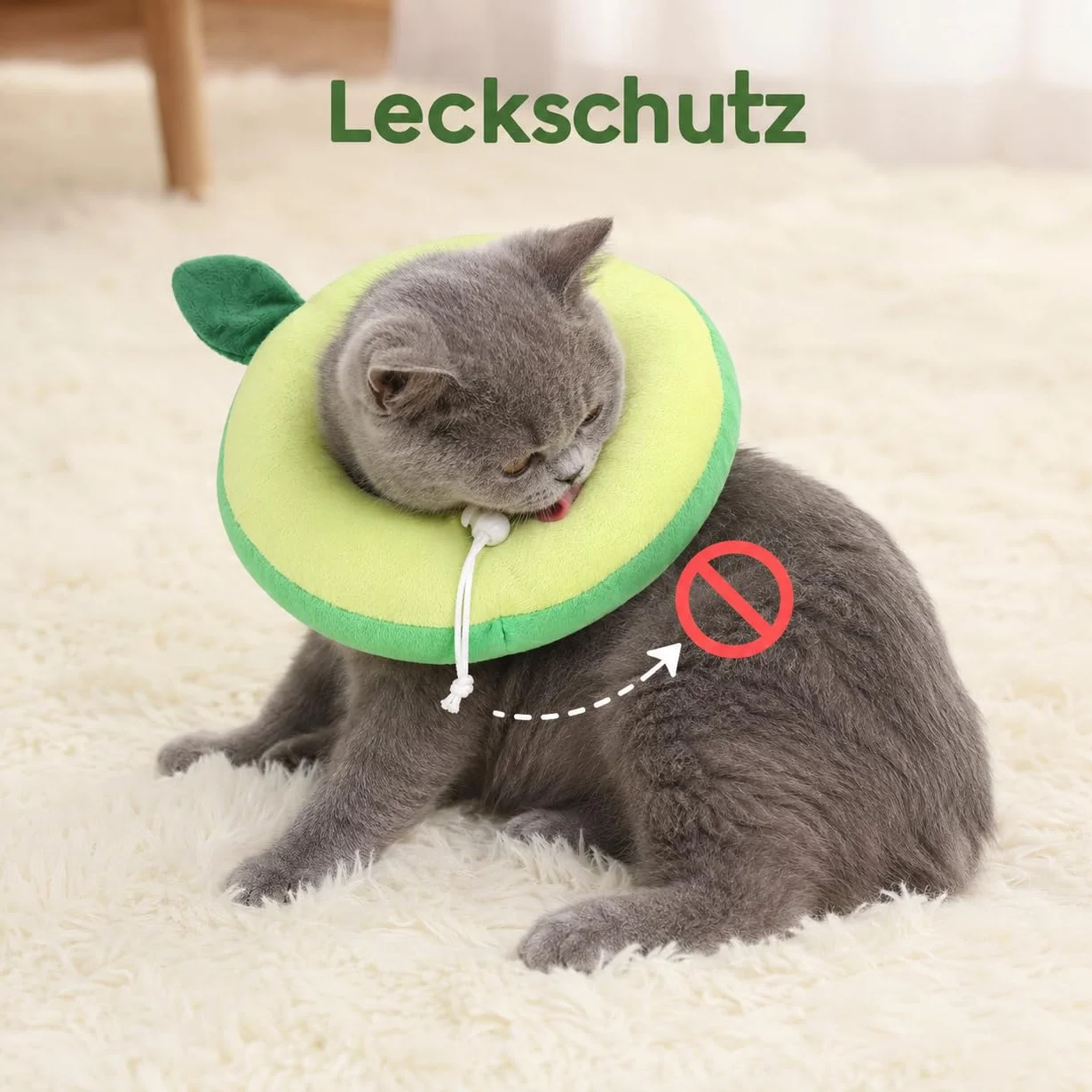 Collerette Anti-Léchage Souple pour Chien Chat Réglable Taille L 28 cm