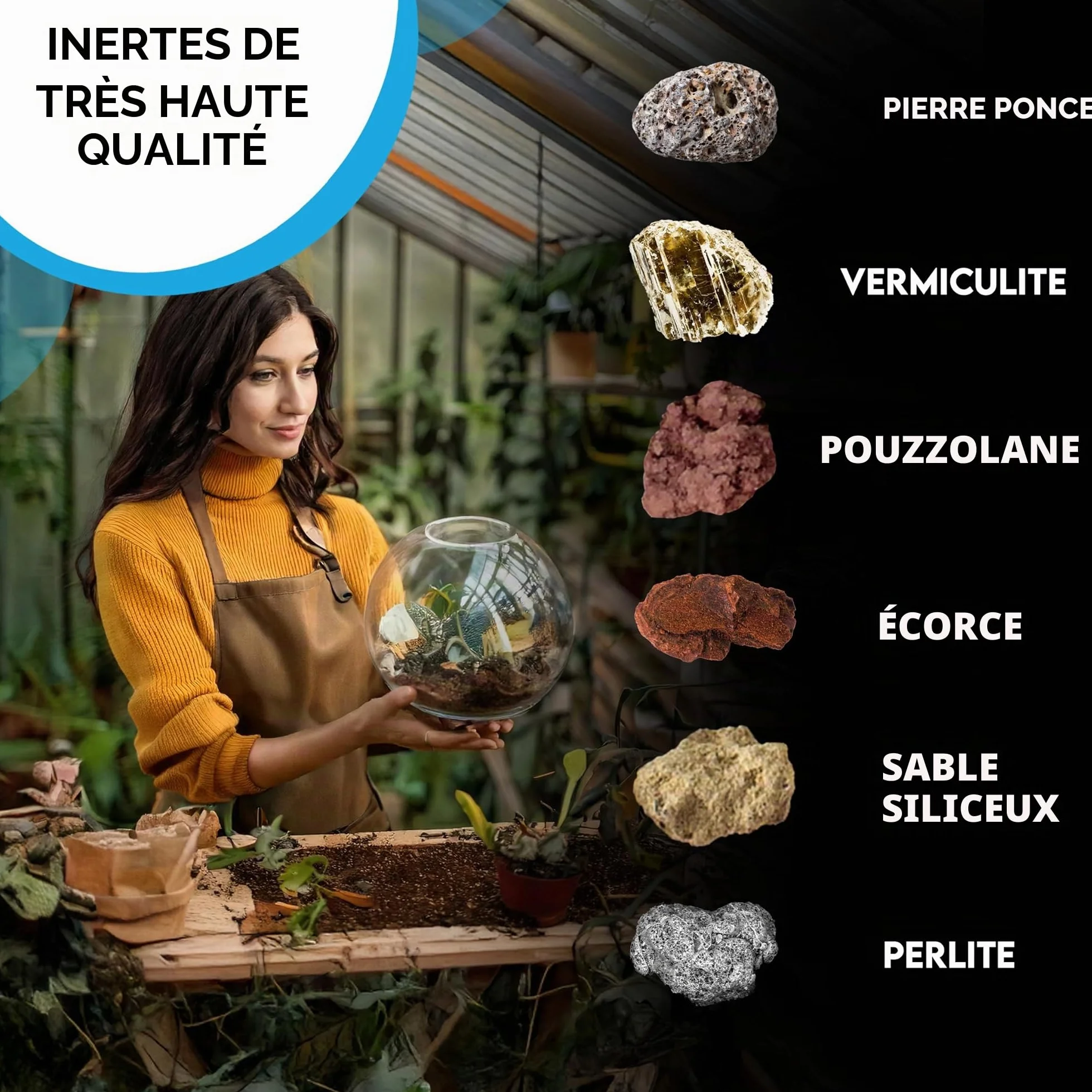 Substrat pour plantes de terrarium - Terreau de drainage avec humus et charbon actif - 100 % naturel - 2 l
