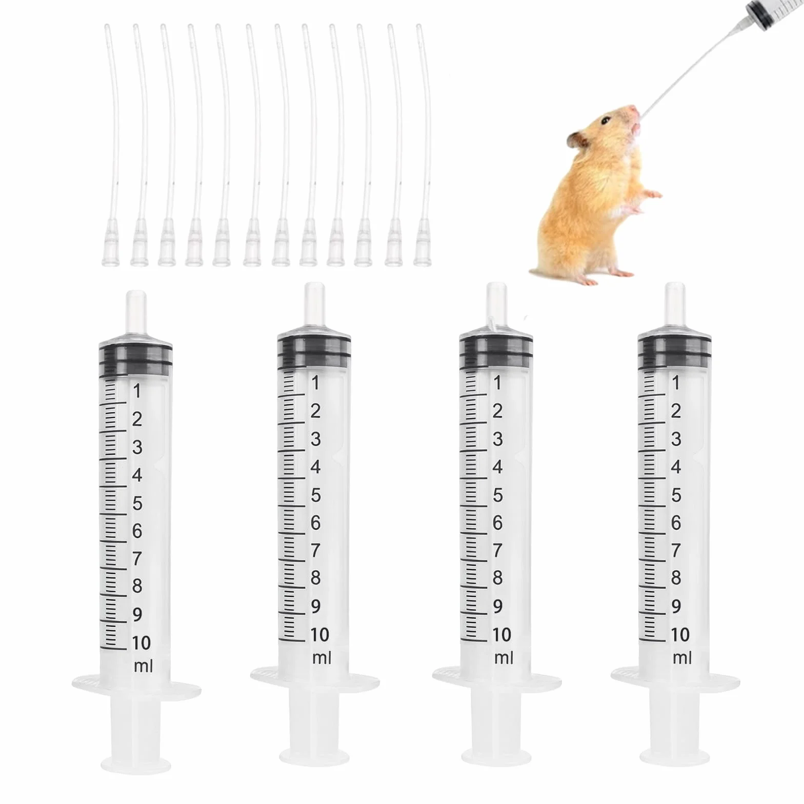 Kit d’alimentation pour bébé oiseau – seringue 10 ml avec tubes – accessoires pour perruches, perroquets, pigeons
