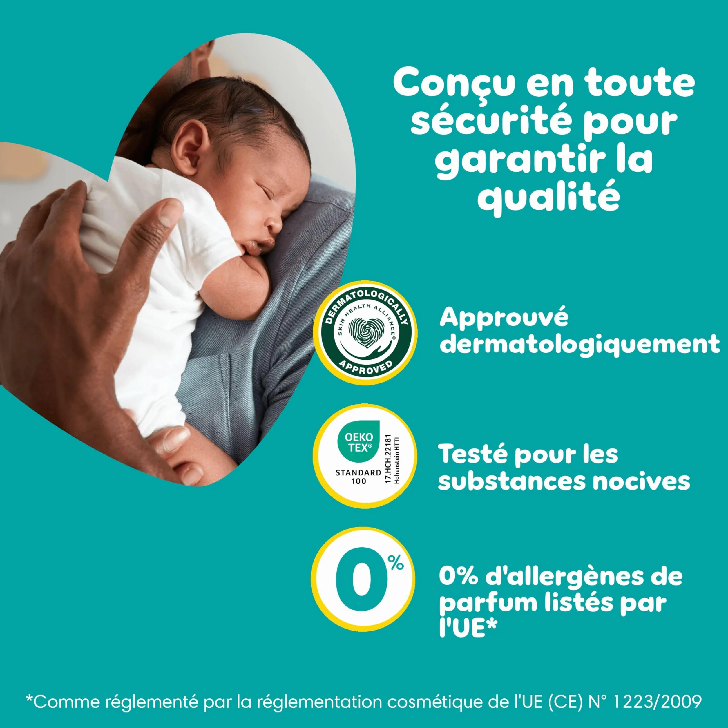 Pampers Baby-Dry Taille 5 174 Couches 11-16kg Nuit Sans Fuites Poche Stop & Protect Pack 1 Mois