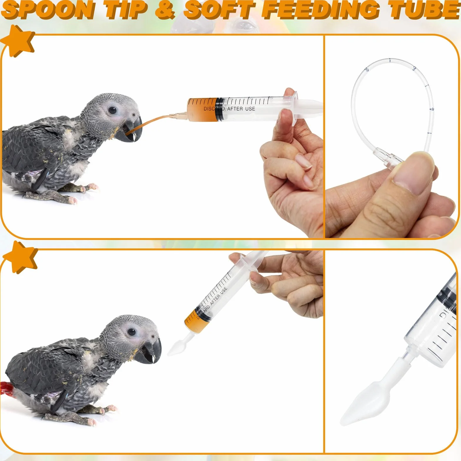 Sonde d'alimentation pour oiseaux seringue 10ML 20ML 60ML