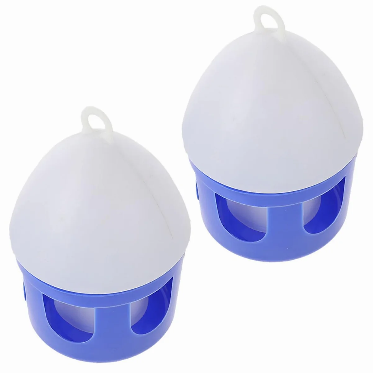 ibasenice Abreuvoir pour Oiseaux Domestiques Facile à Nettoyer en PVC Réutilisable 2l Lot de 2 Pièces pour Pigeons et Grives pour Élevage et Usage Quotidien