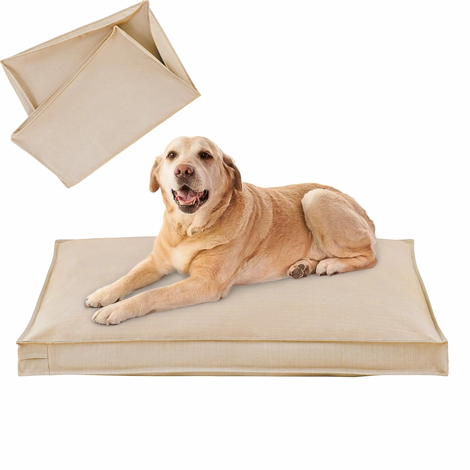 Housse de matelas imperméable pour chien et chat 111 x 80 x 7,5 cm Kaki