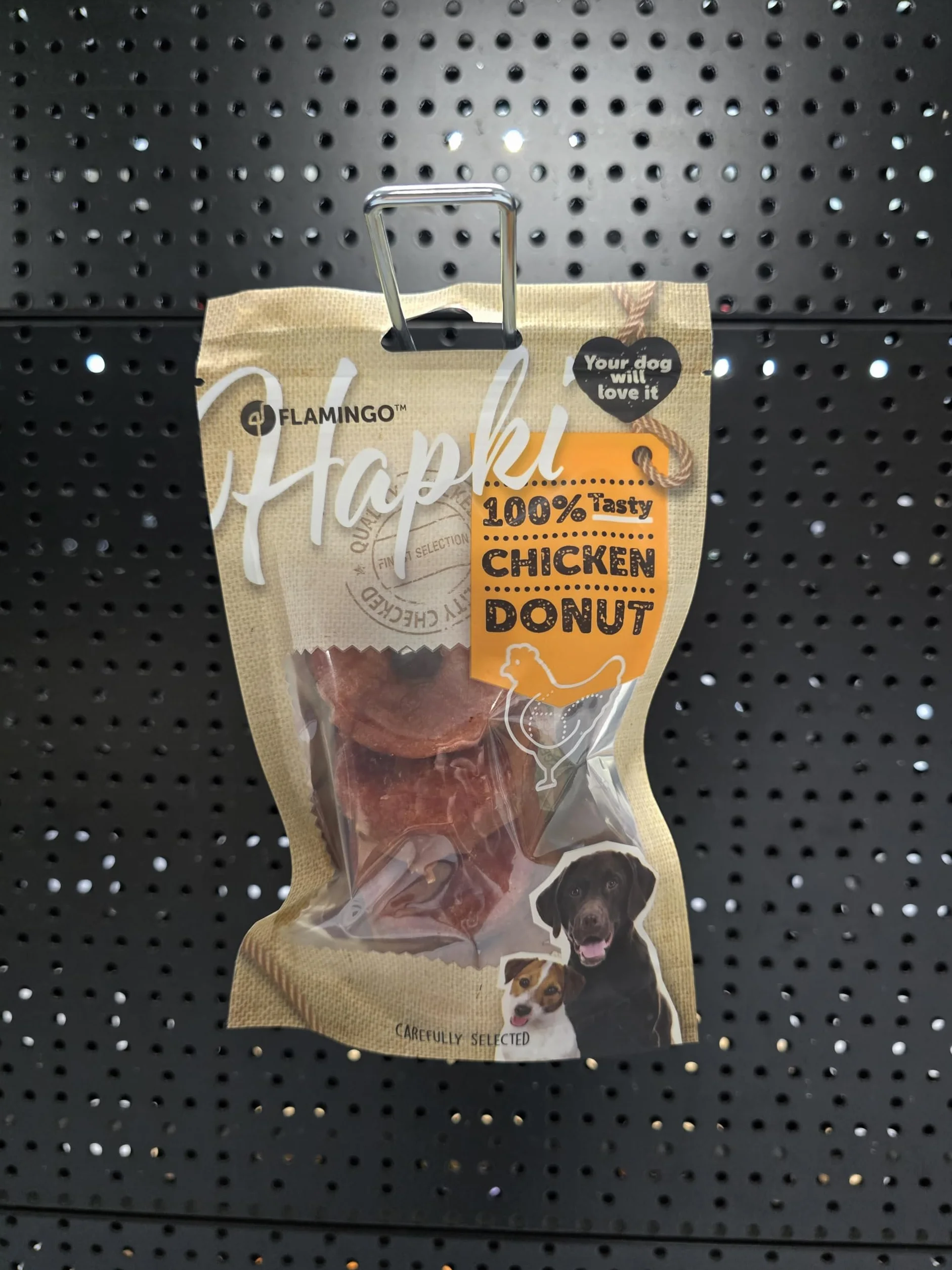 friandises pour chien Hapki donut au poulet snack à mâcher 4 pièces 95 g