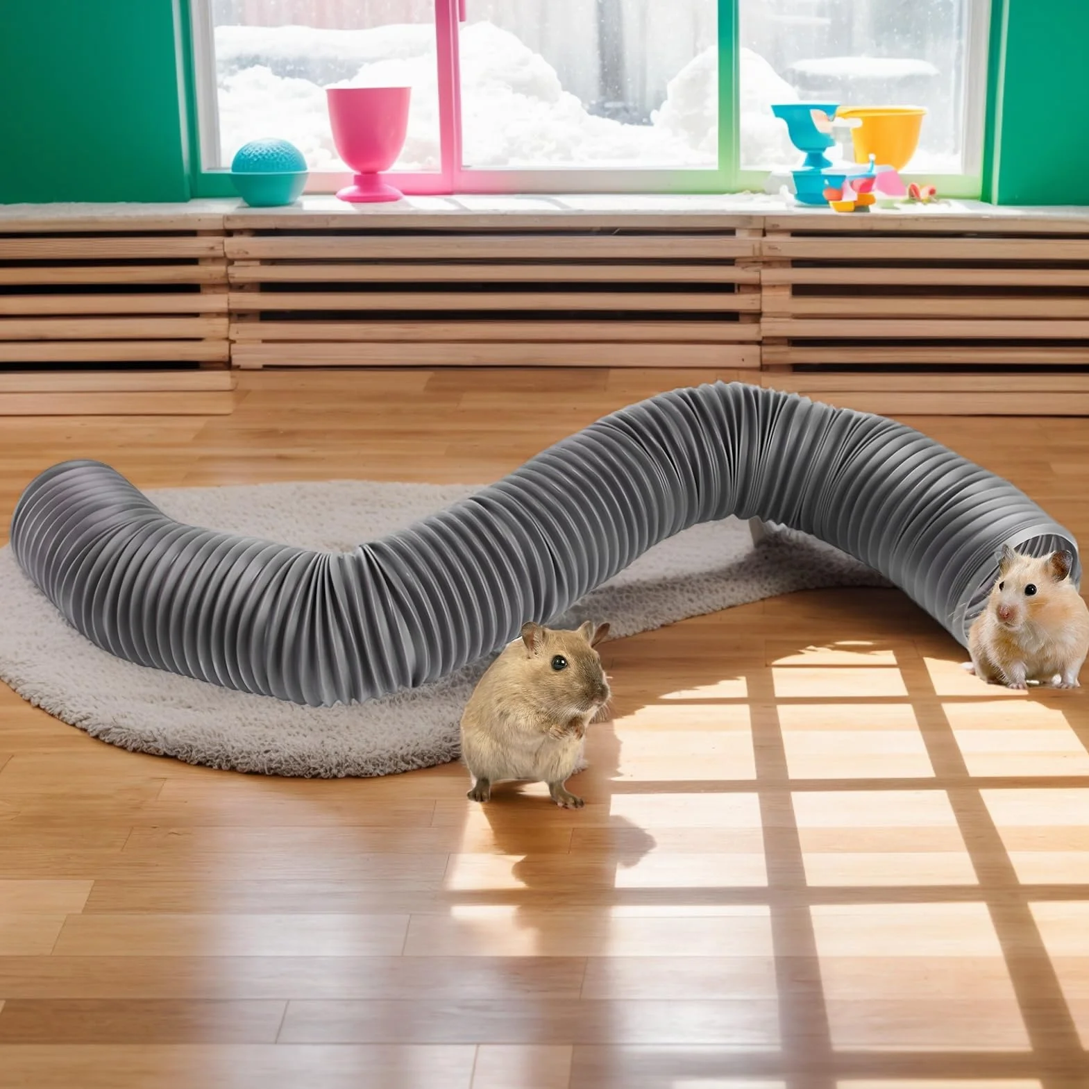 Tunnel pour furet | Aire de jeu pour tuyau d'aventure | Accessoires légers et amusants pour petits animaux