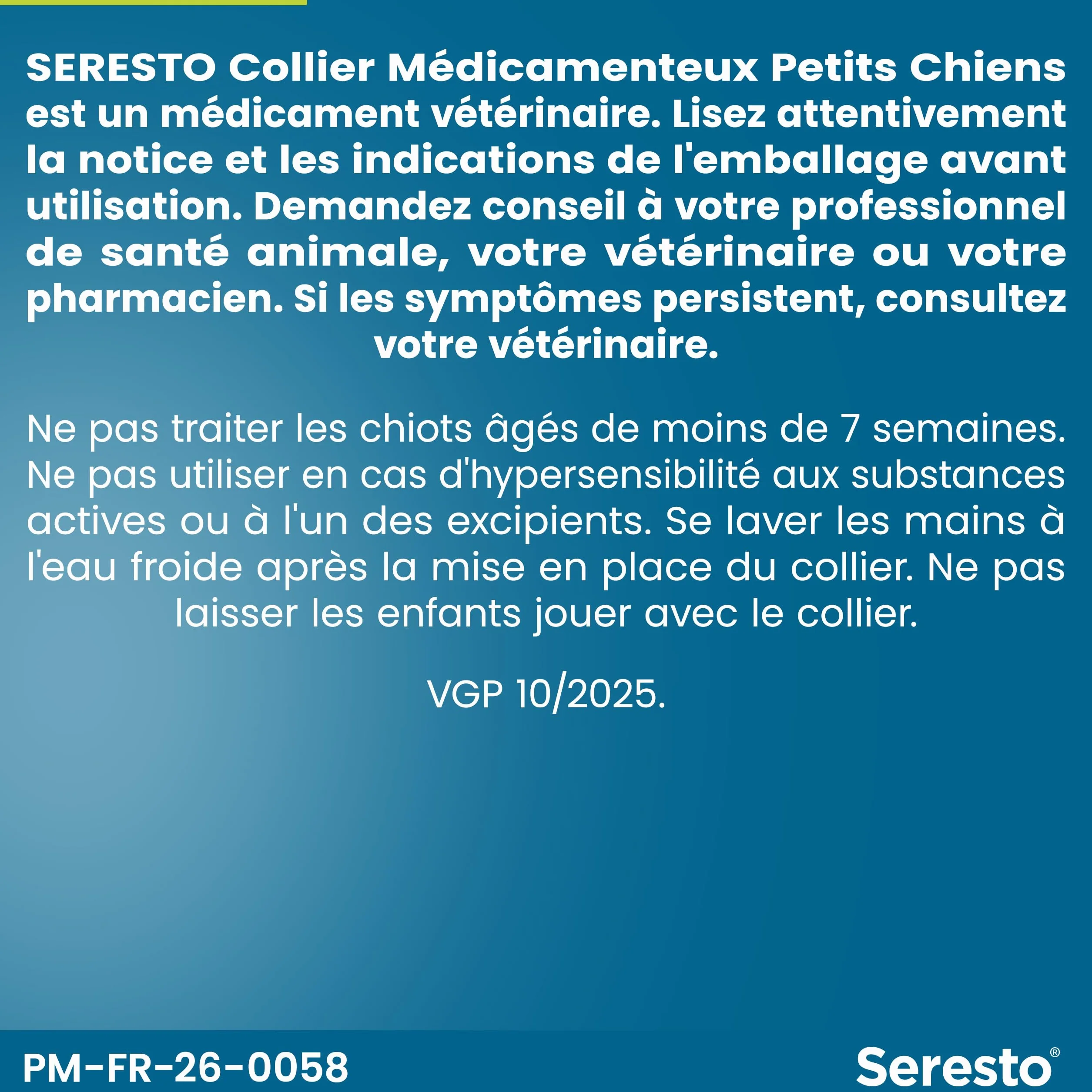 Seresto Collier Petits Chiens – Anti puces et anti tiques pour chiens moins de 8 kg – Protection 7-8 mois, réduit leishmaniose – Gris