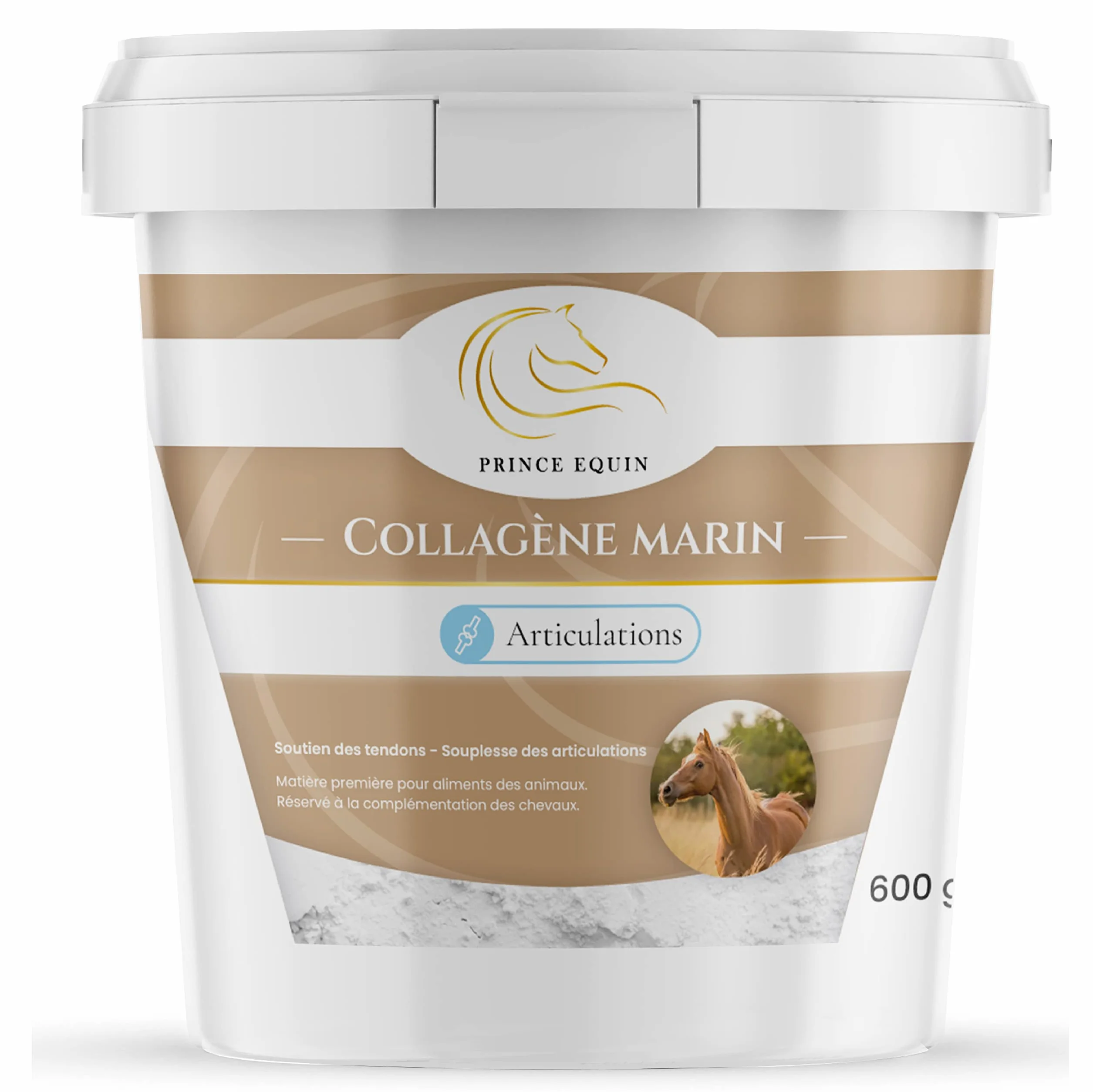 COLLAGÈNE Marin Complément nutritionnel Cheval Seau 600 g Souplesse articulations Soutien tendons