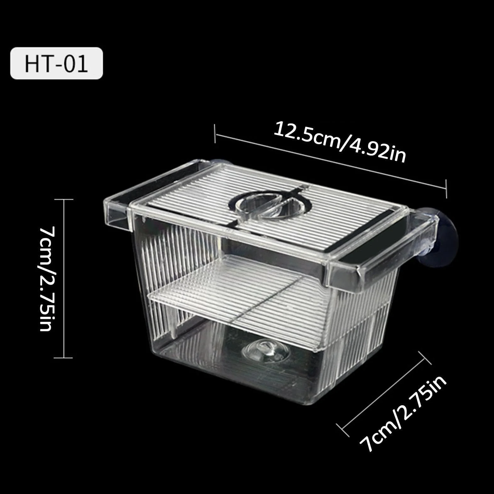 Boîte d'Élevage et d'Isolation Transparente pour Poissons - Incubateur d'Aquarium en Acrylique pour Betta, Crevettes et Guppy