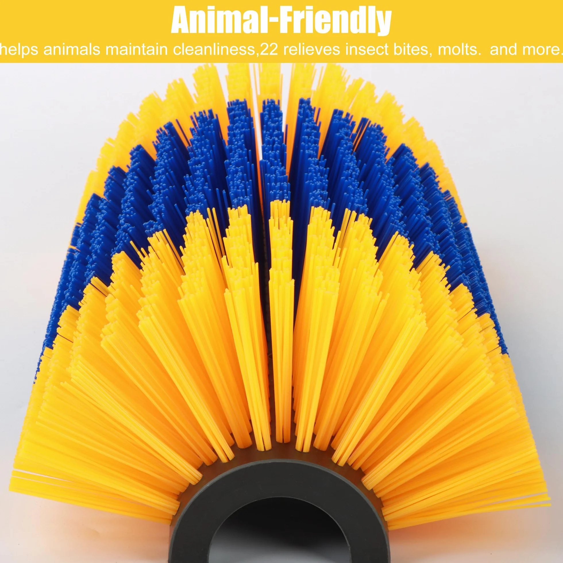 Brosses à Gratter pour Bétail - Lot de 2 Brosses de Toilettage pour Chevaux, Chèvres, Vaches