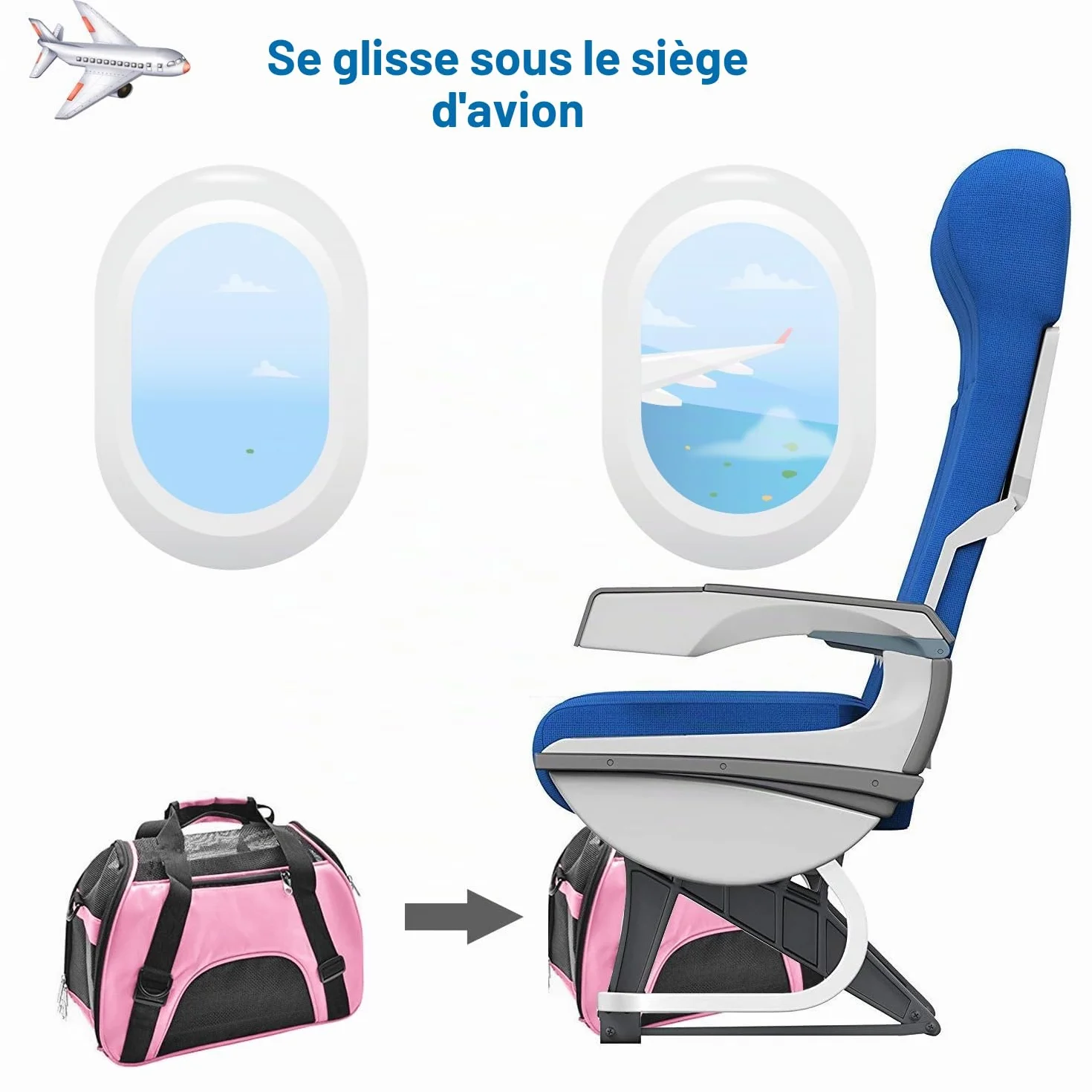 Transporteur Animaux Compagnie Chat Chien Côté Souple Pliable Rose 47x27x28 cm 5 kg