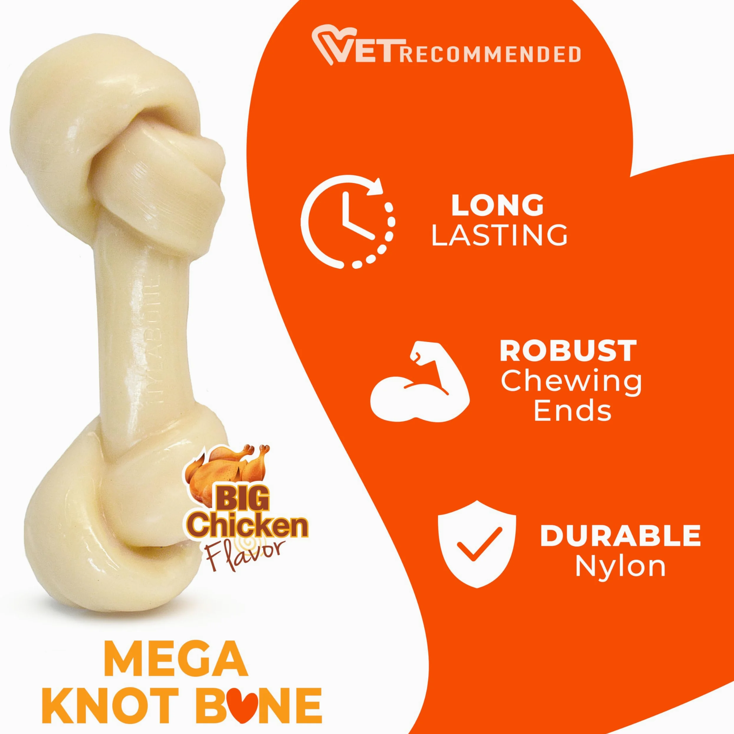 Nylabone Gros Jouet Os à mâcher pour Gros Chiens, Durable