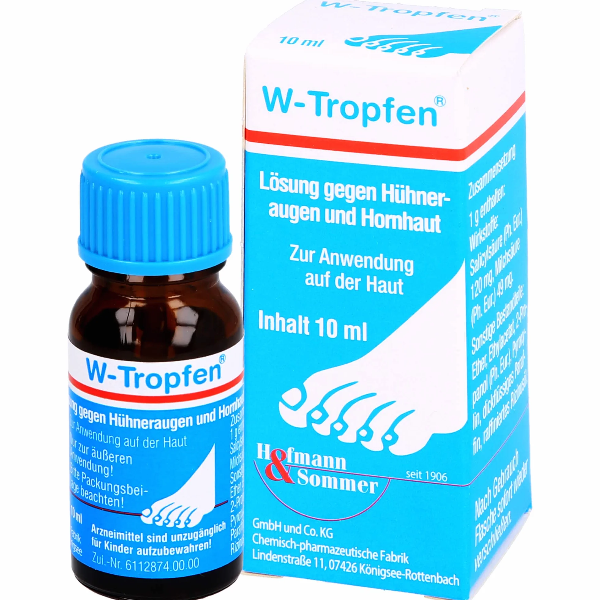 W-Tropfen gegen Hühneraugen und Hornhaut, 10 ml Solution