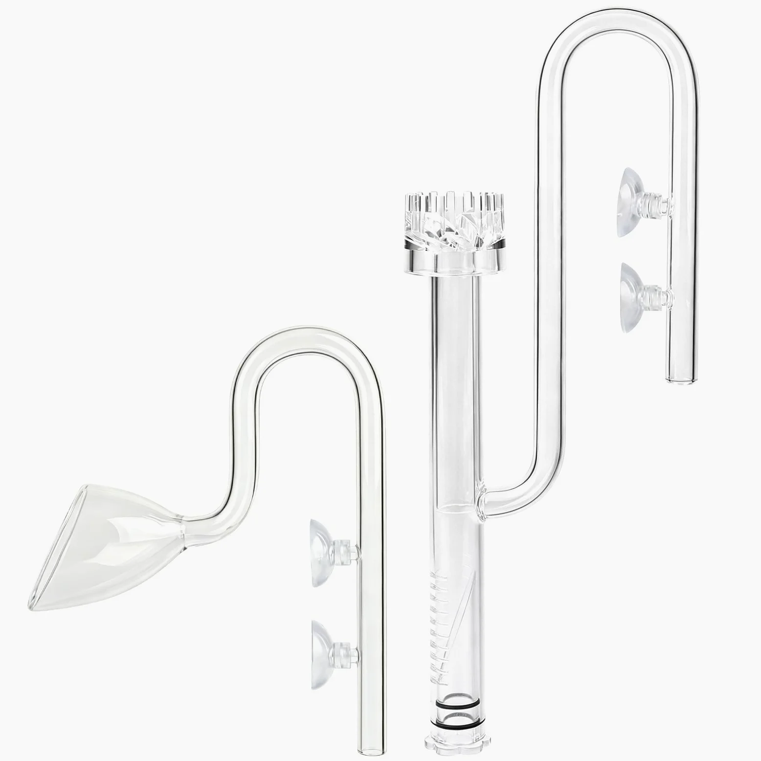 lalago Tube en Verre de Marque Lily Pipe de 17mm, Ecumoire d’Aquarium Arrivée et Sortie avec Les Tuyaux de Filtration de 16/22 mm (5/8" de Diamètre Intérieur), Tuyauterie de Filtration de Surface