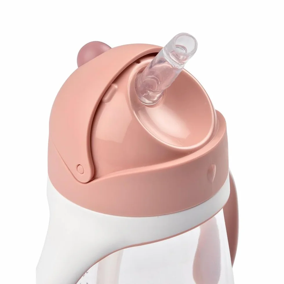 BÉABA Biberon Tasse d'apprentissage 2 en 1 300 ml Old Pink