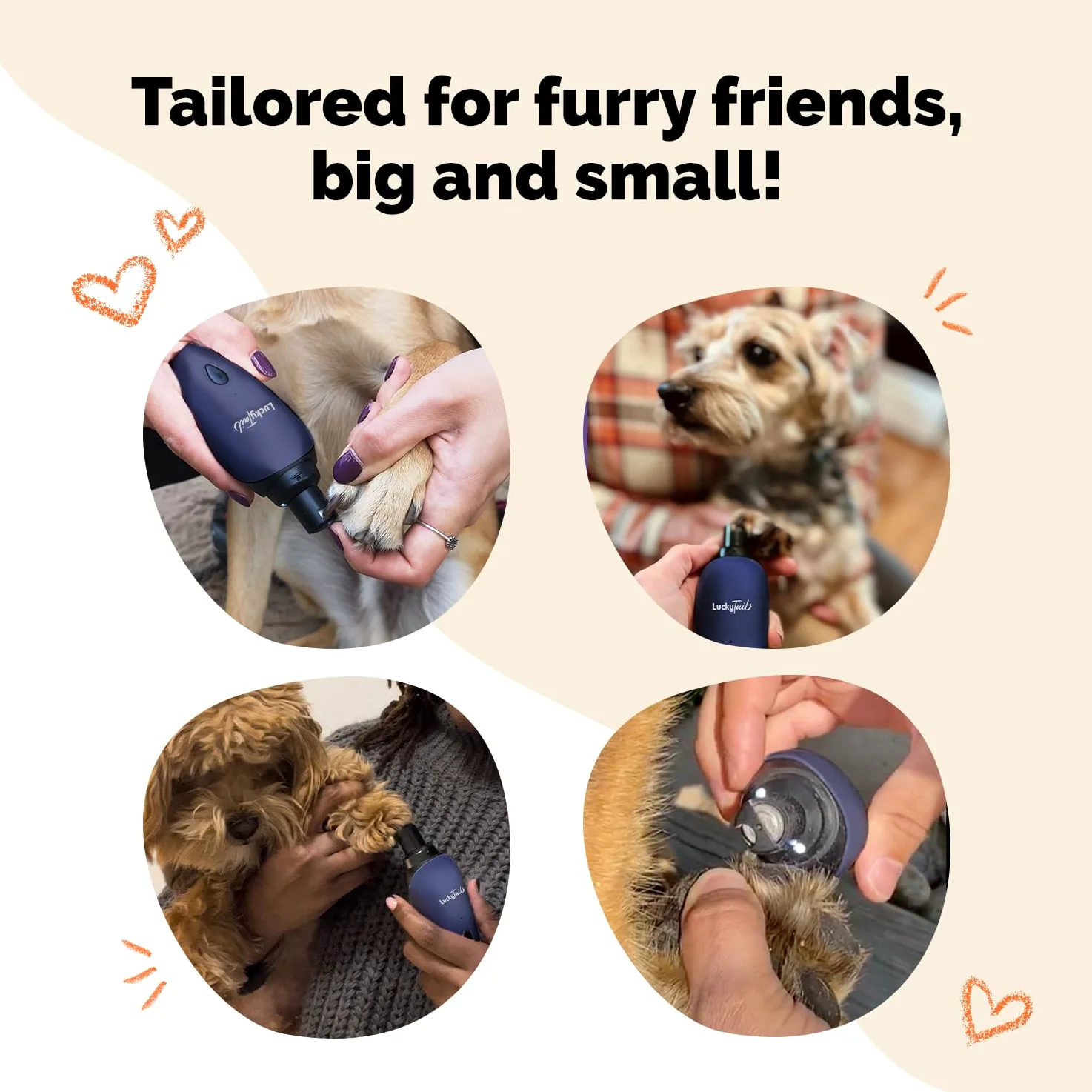 LuckyTail Meuleuse à Ongles pour Chien Chat Bleu Foncé