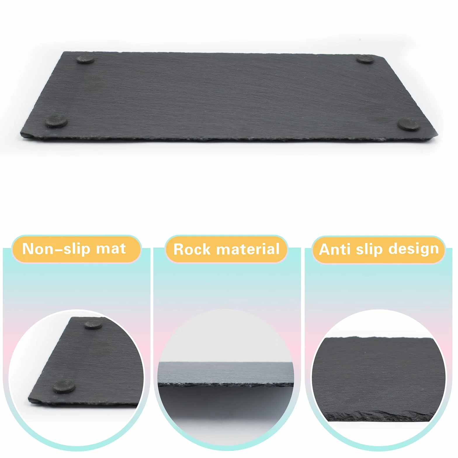 Plateau en Ardoise pour Reptiles 30x15 cm Plateforme de Repos Tortue Lézard
