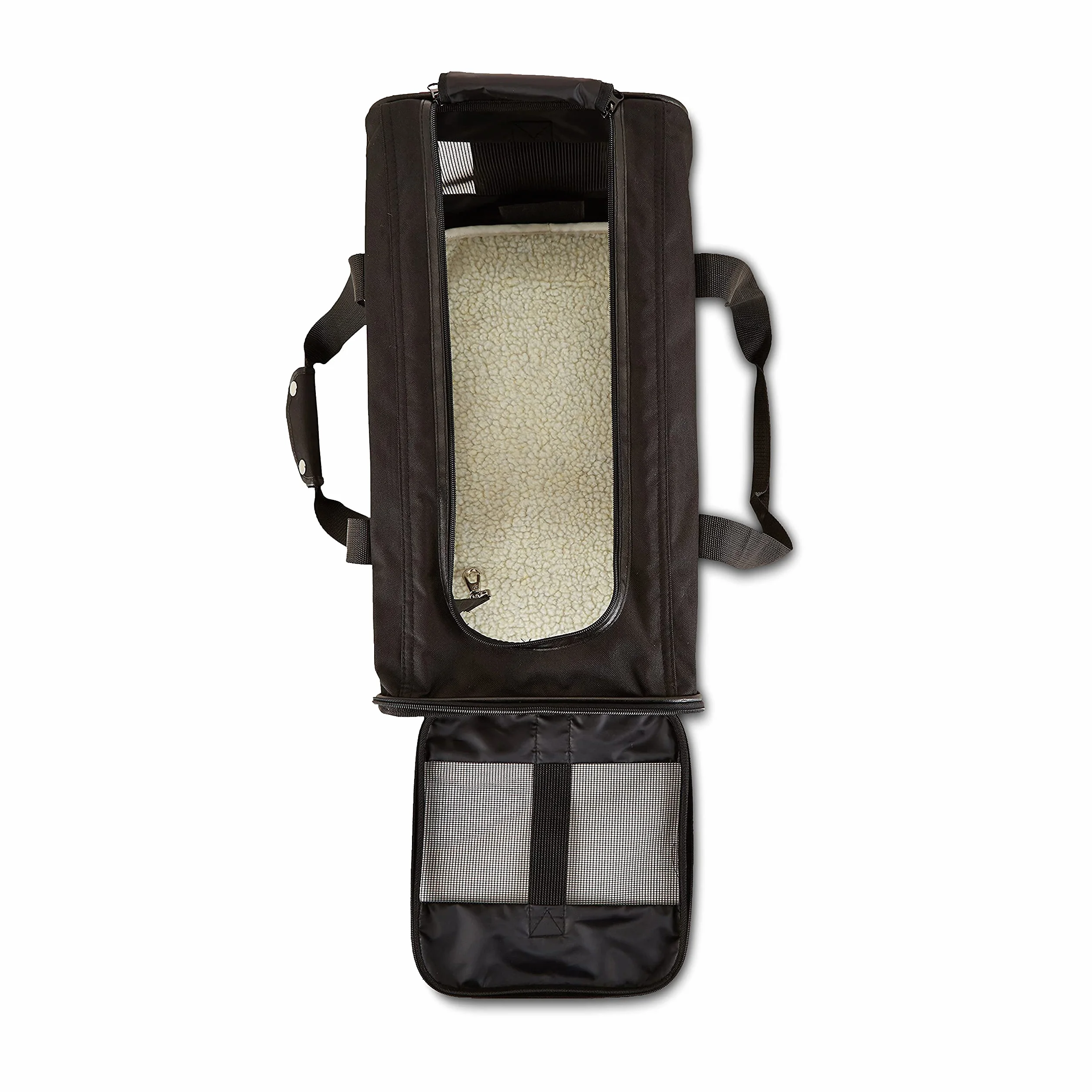 Amazon Basics Sac de transport à parois souples pour Chat, chien, Large, L 50 x W 30.4 x H 30.4 cm, Noir
