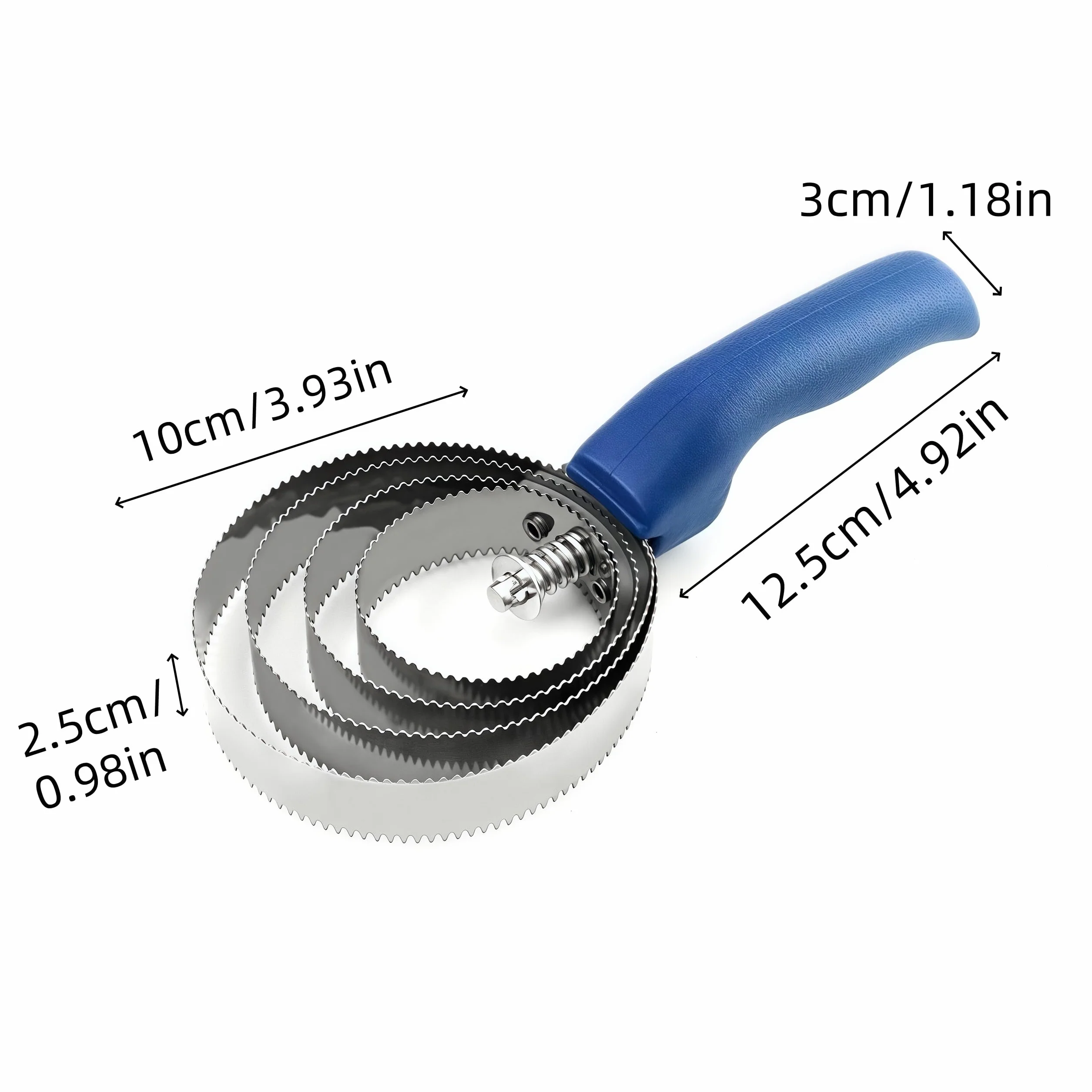 Brosse en spirale pour cheval en acier inoxydable, étrille métal H4 pour chevaux moutons vaches (bleu)