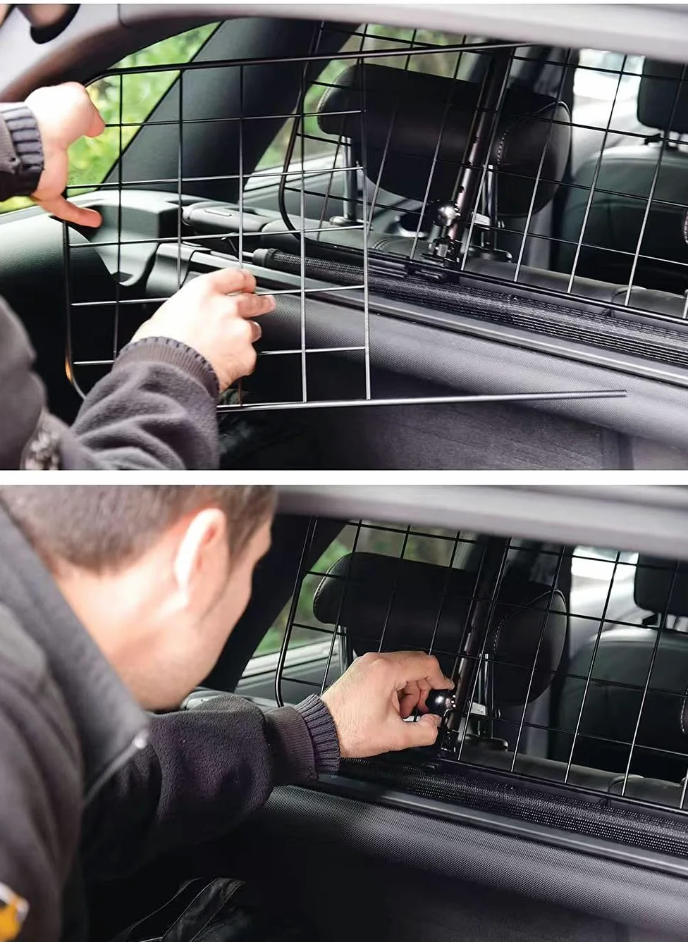 Grille de Protection pour Chien de Voiture pour Nissan Note (2013-2017), Extensible Barrière de Sécurité pour Chien de Voiture Clôture Chien pour Coffre Voiture