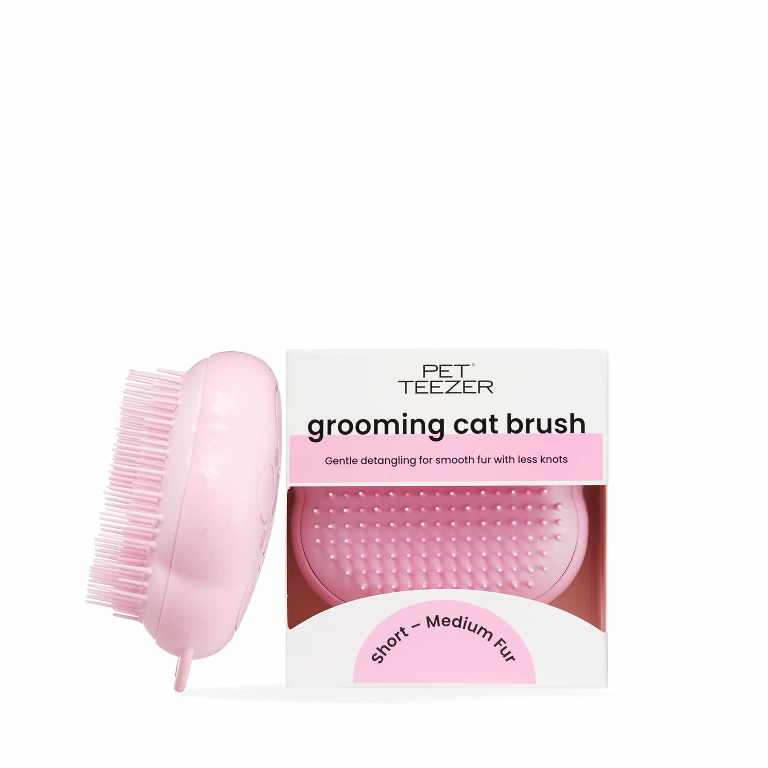 Tangle Teezer Brosse de Toilettage pour Chat à Poils Courts à Moyens, Rose